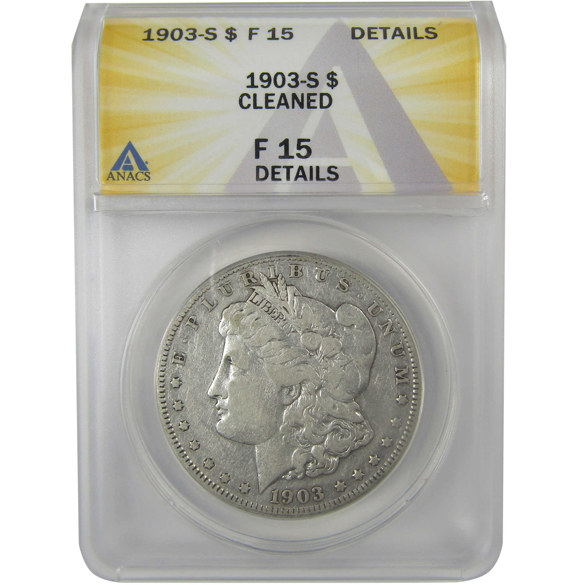 1903 S Morgan Dollar F 15 Details ANACS Silver $1 Coin SKU:I21704 - Morgan coin - Morgan silver dollar - Morgan silver dollar for sale - Profile Coins &amp; Collectibles
