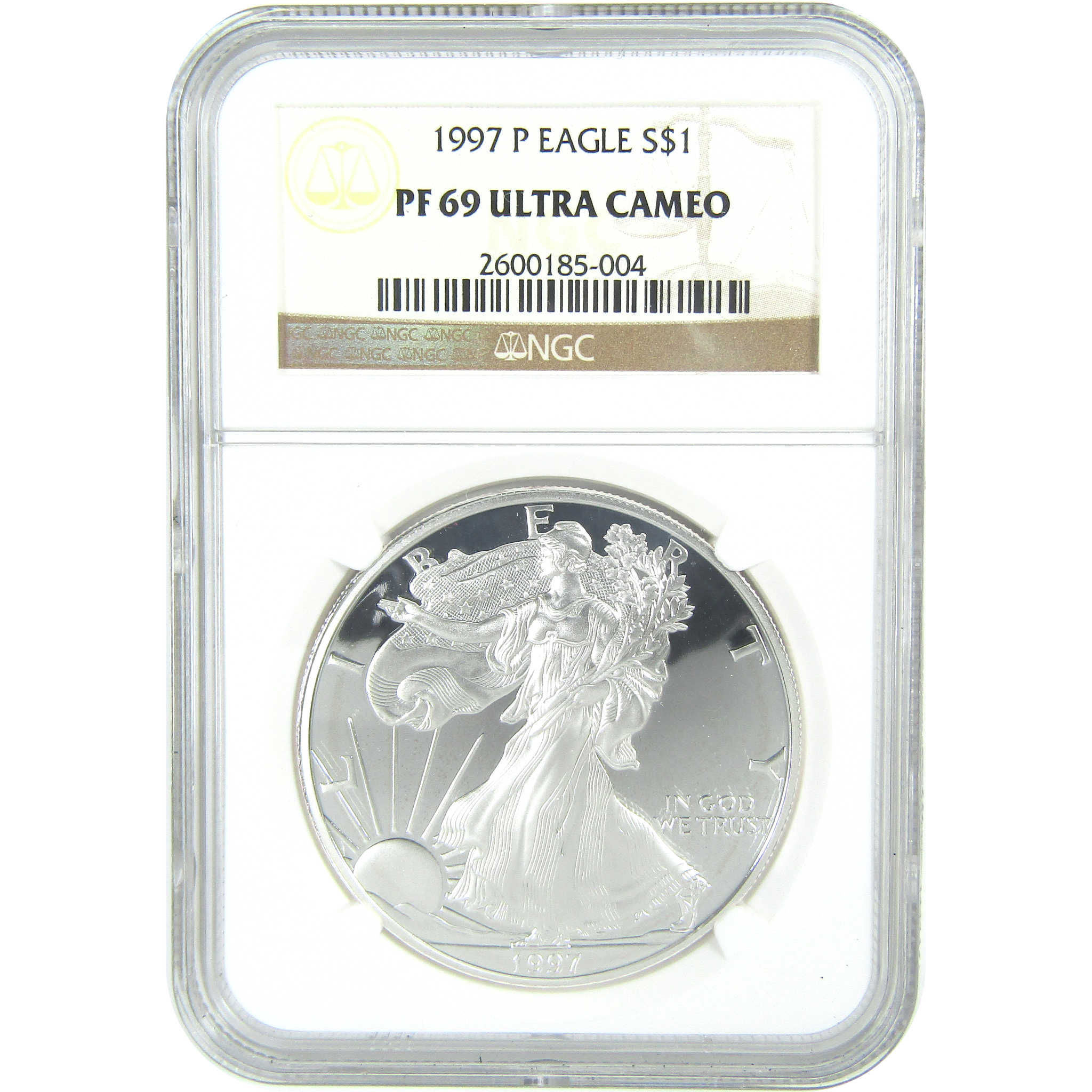 1997 P American Silver Eagle PF 69 UCAM NGC Proof $1 SKU:CPC9590