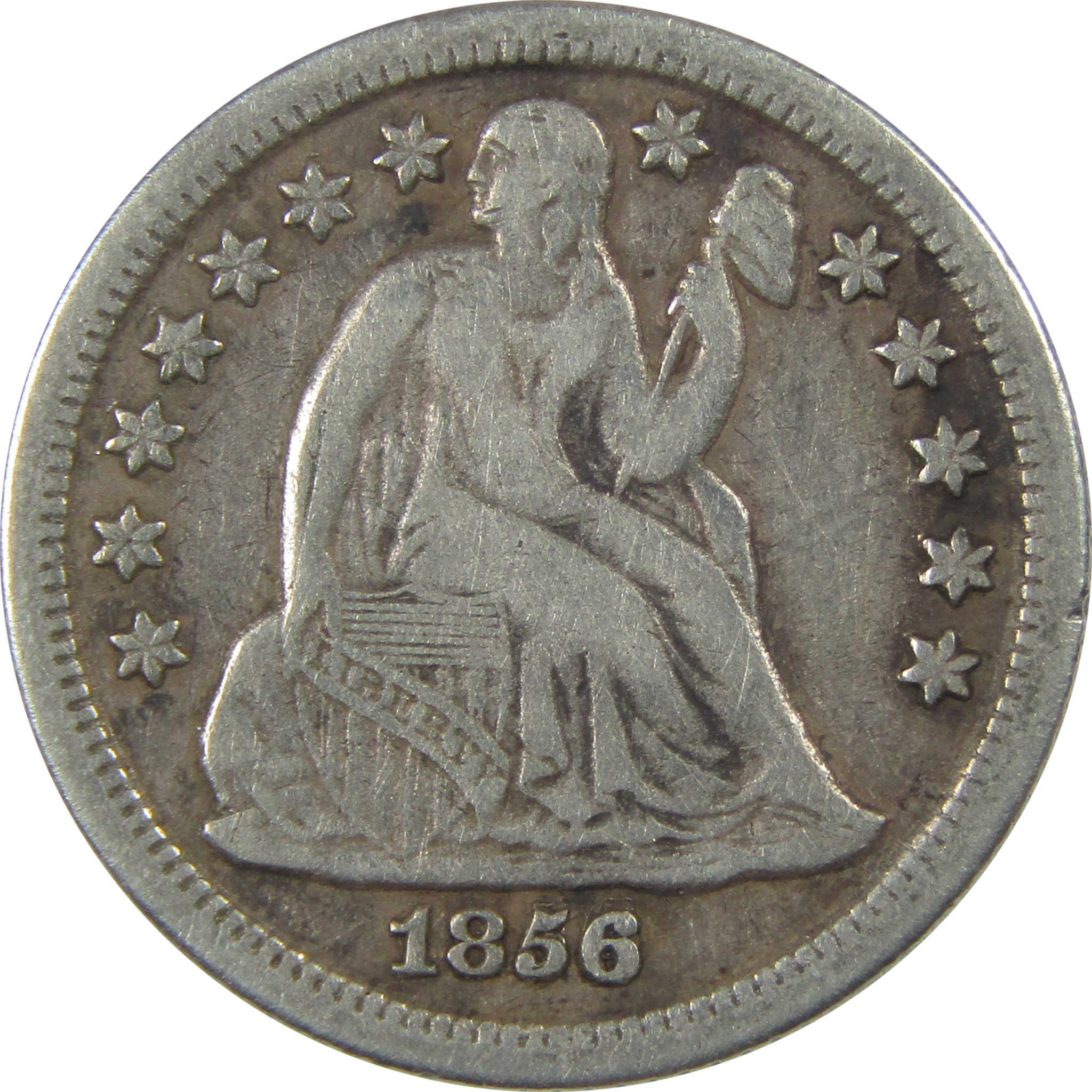 1856 O Seated Liberty Silver Dime VF Very Fine 10c Coin SKU:I24037
