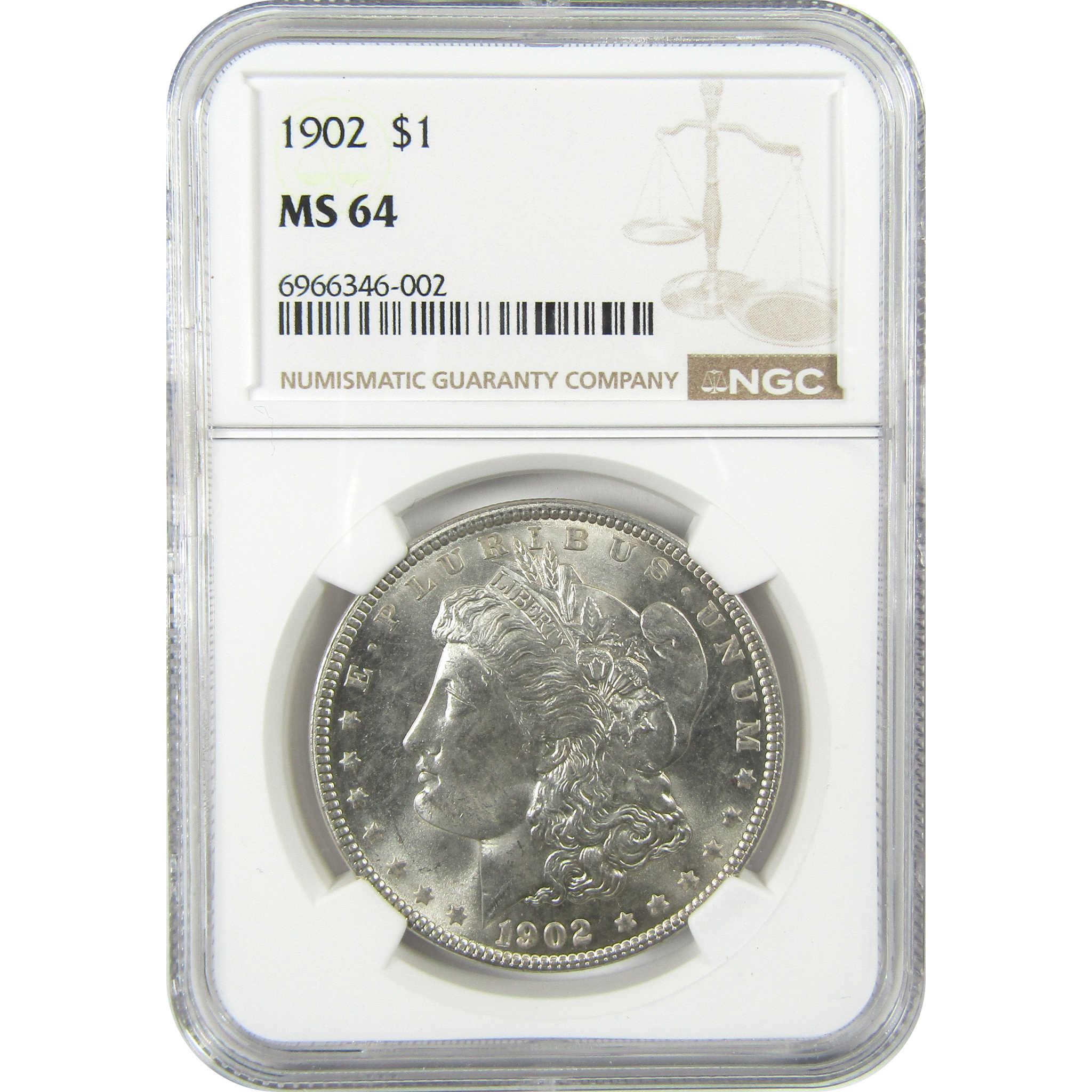 1902 Morgan Silver Dollar MS 64 NGC Uncirculated $1 Coin SKU:I25290 - Morgan coin - Morgan silver dollar - Morgan silver dollar for sale - Profile Coins &amp; Collectibles