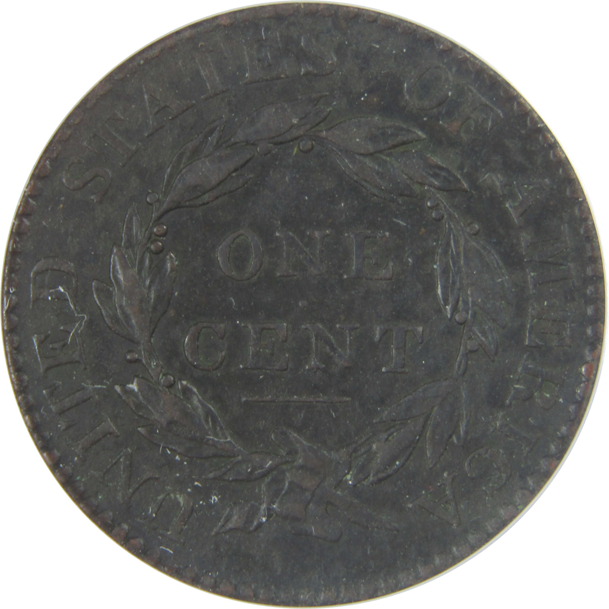 1818 N-7 Coronet Head Large Cent VF 30 Details ANACS SKU:CPC1199