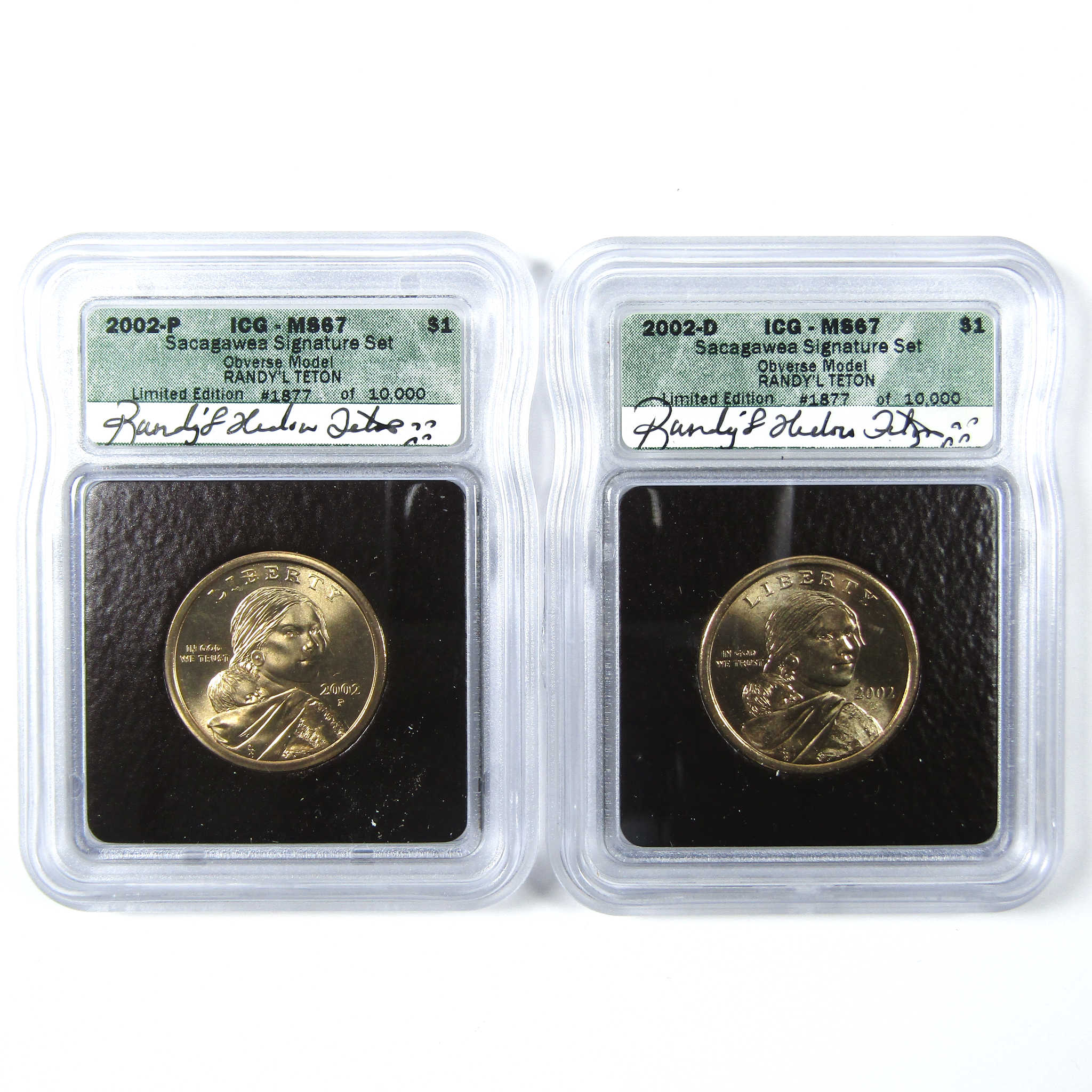 2002 Sacagawea Signature 6 Piece Dollar Set ICG SKU:CPC6596