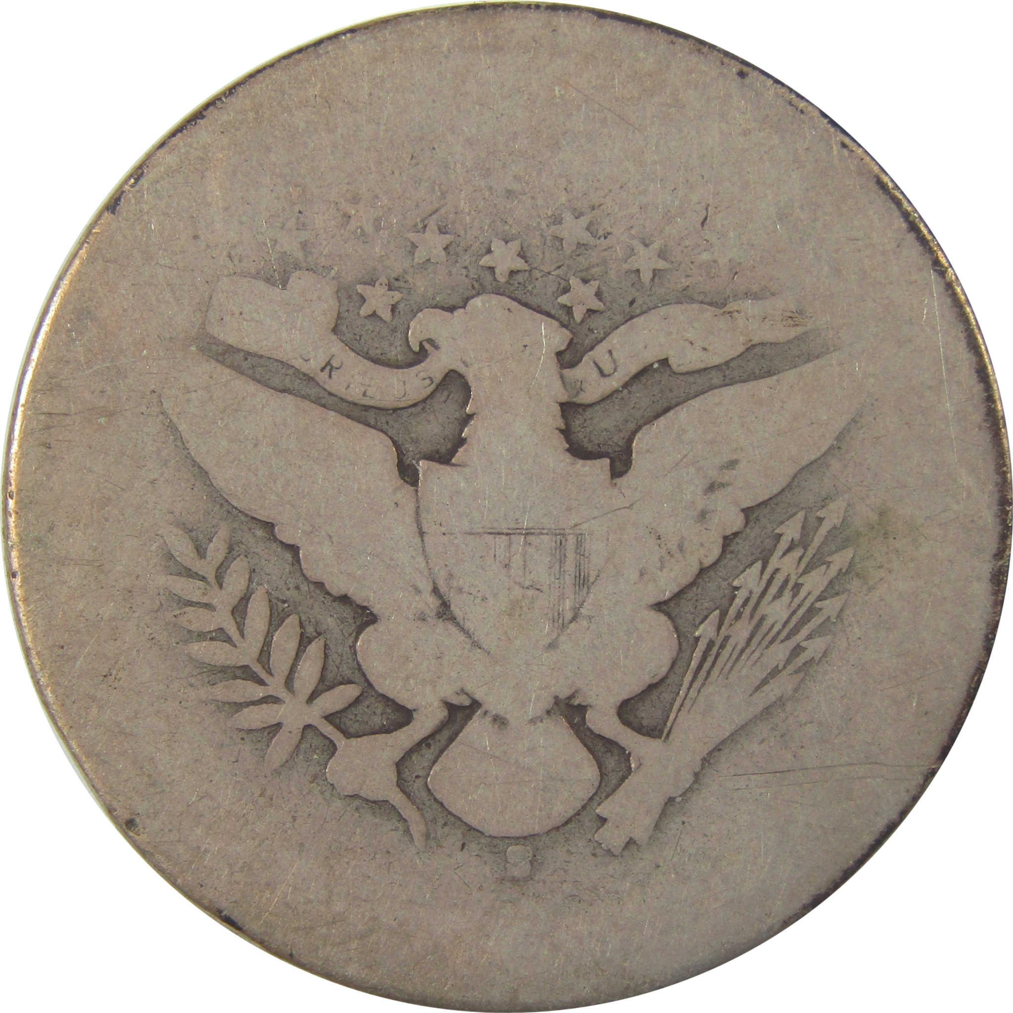 1897 S Barber Silver Half Dollar AG About Good 50c Coin SKU:I25189