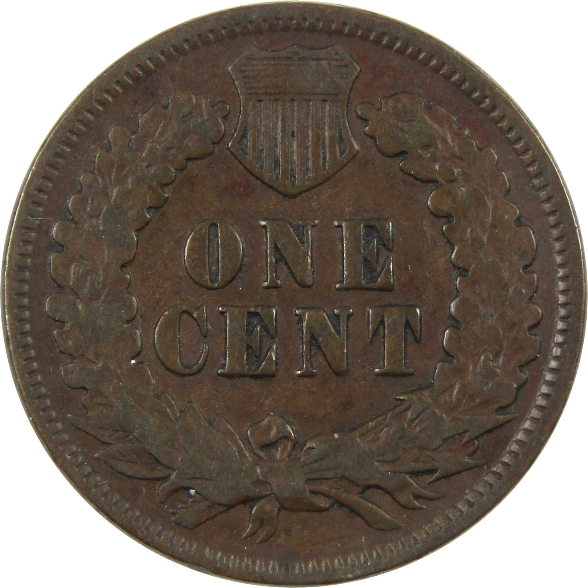 1875 Indian Head Cent F Fine Penny 1c Coin SKU:I14051