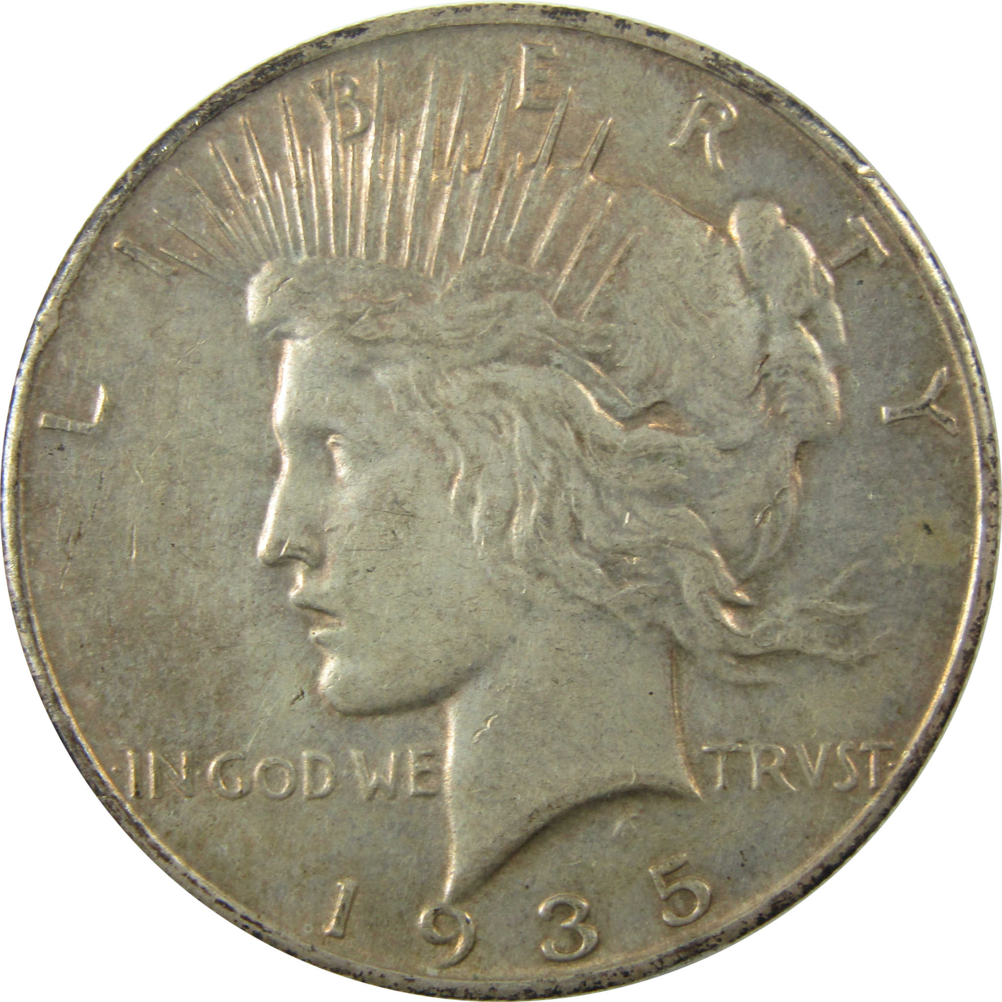 1935 Peace Silver Dollar XF EF Extremely Fine $1 Coin SKU:I24760