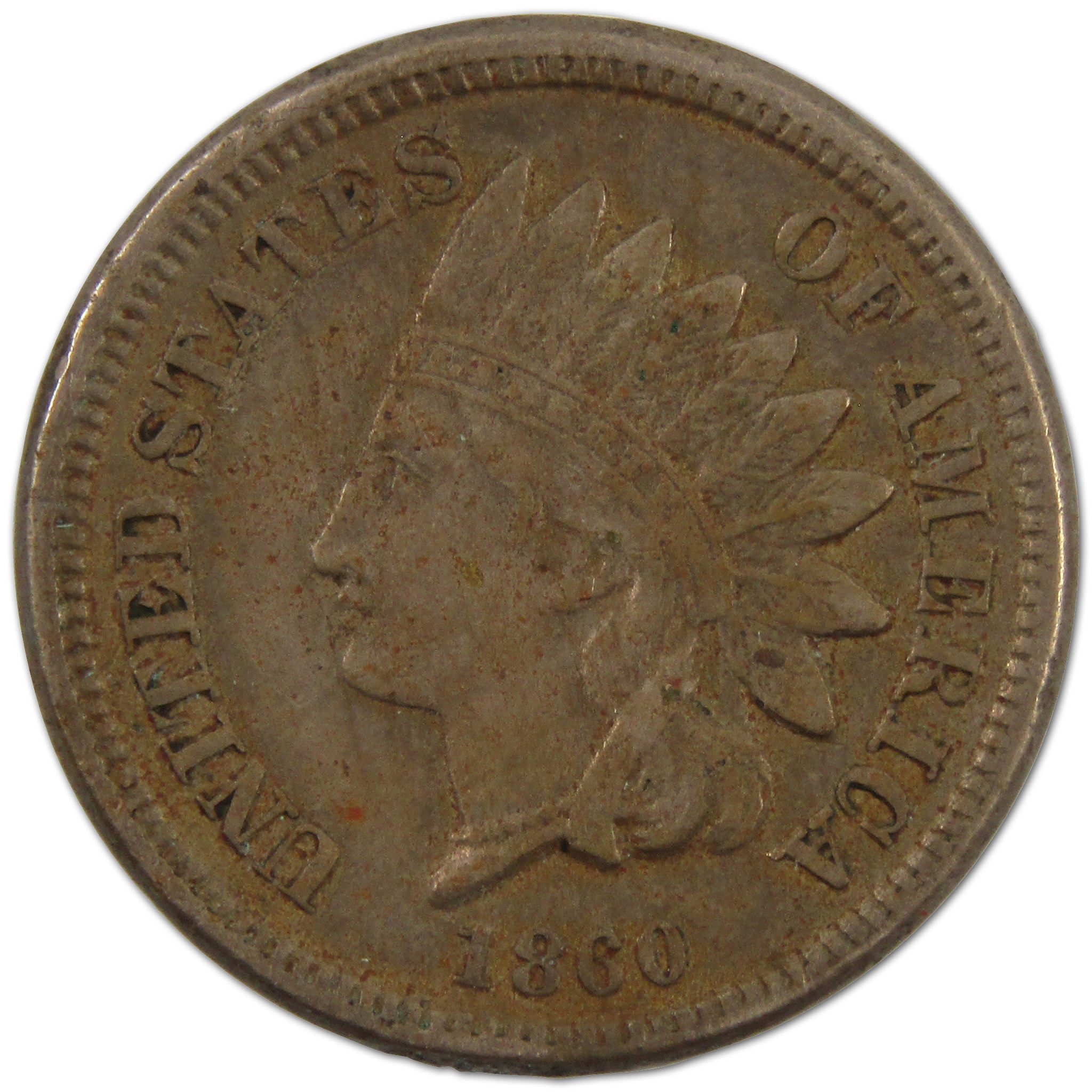 1860 Indian Head Cent XF EF Extremely Fine Copper-Nickel 1c SKU:I10530