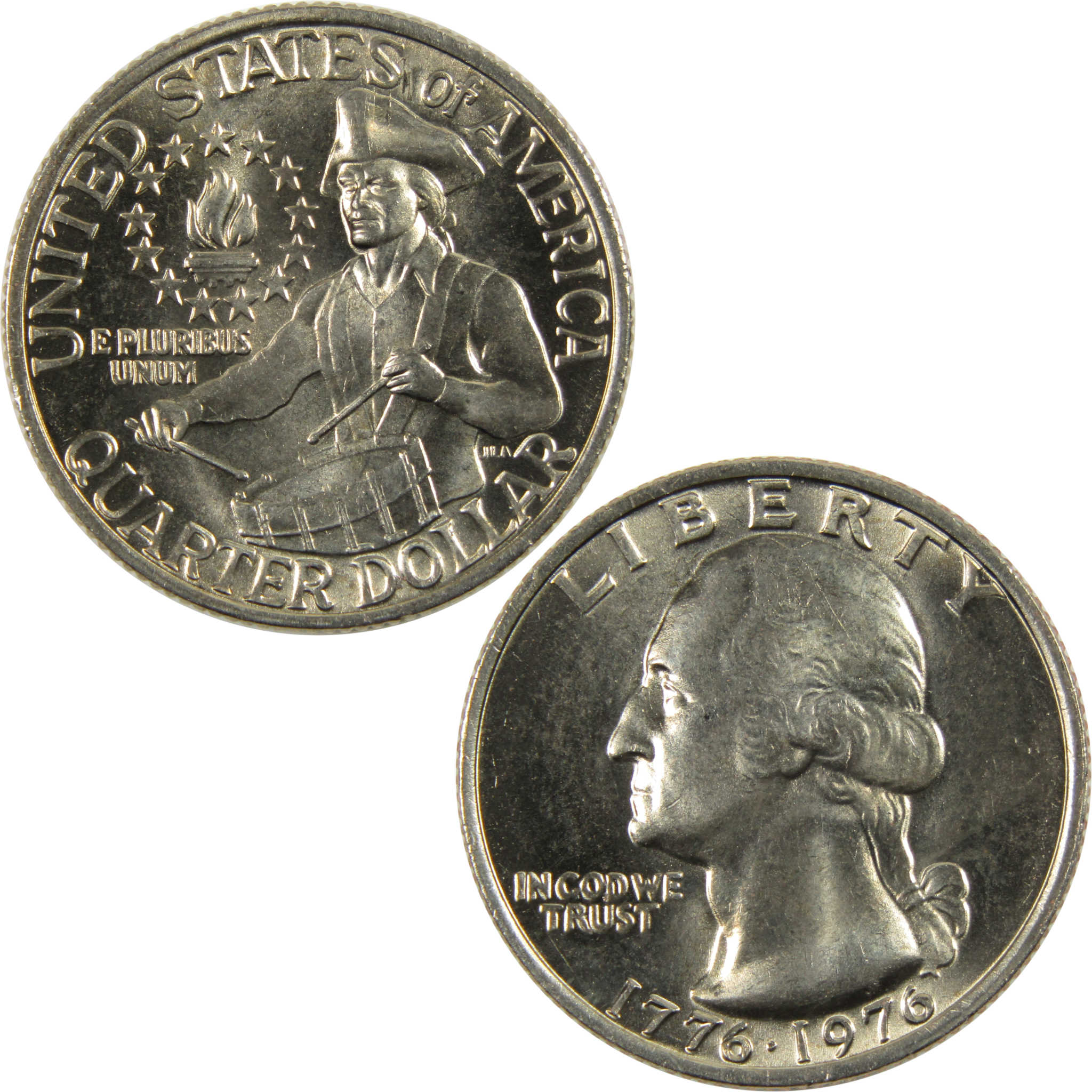 1976 Washington Bicentennial Quarter BU Uncirculated Clad 25c Coin