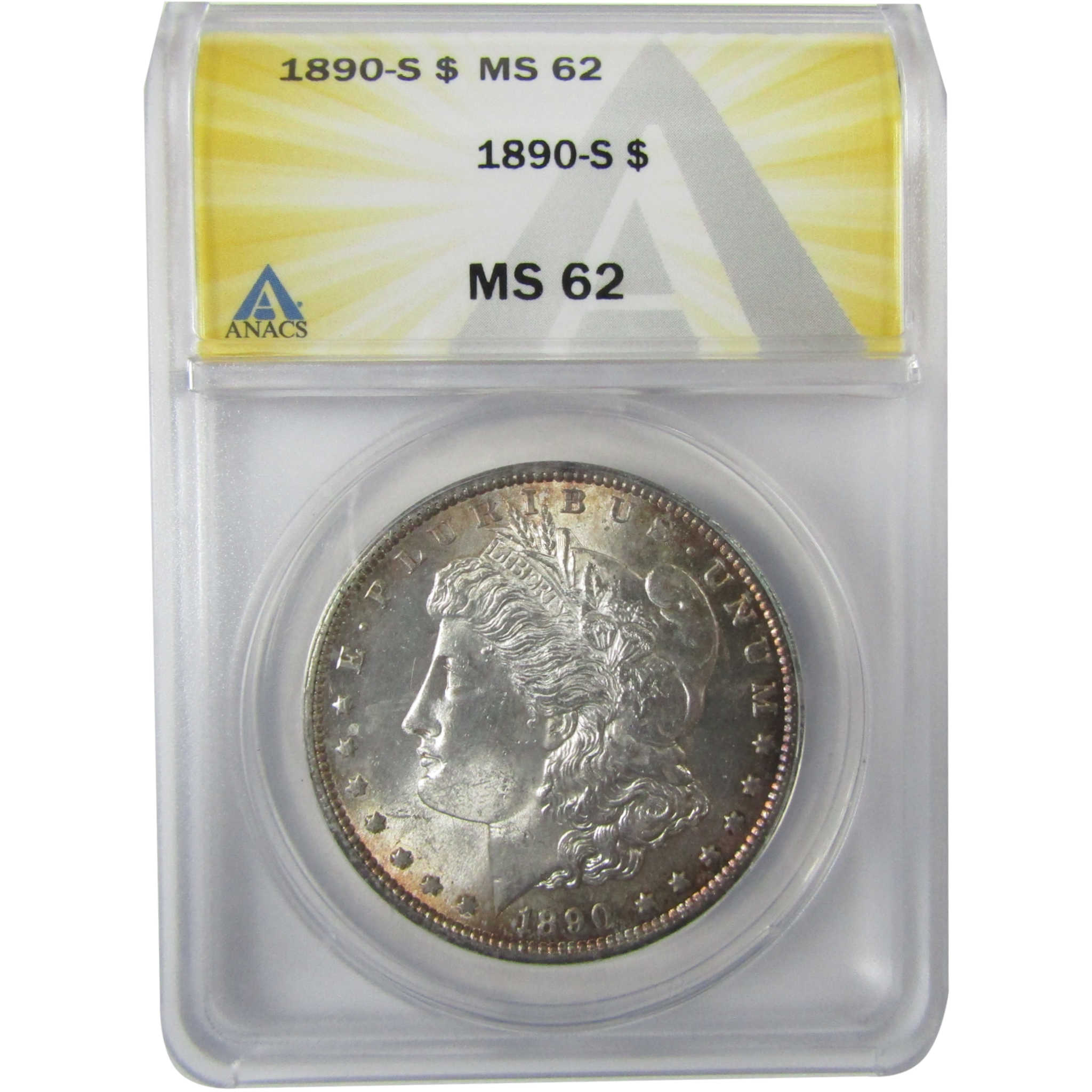 1890 S Morgan Silver Dollar MS 62 ANACS Uncirculated SKU:I27954 - Morgan coin - Morgan silver dollar - Morgan silver dollar for sale - Profile Coins &amp; Collectibles