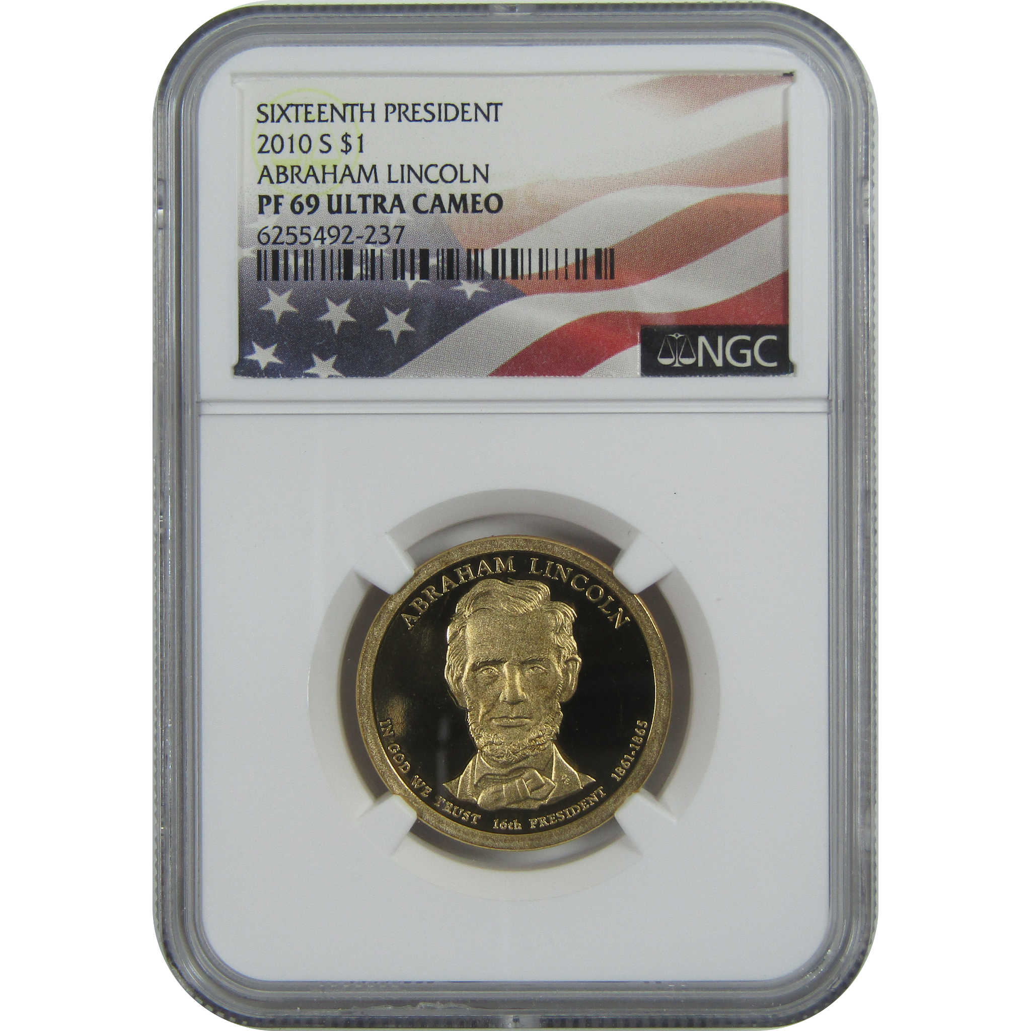 2010 S Abraham Lincoln Presidential Dollar PF 69 UCAM NGC SKU:CPC9257