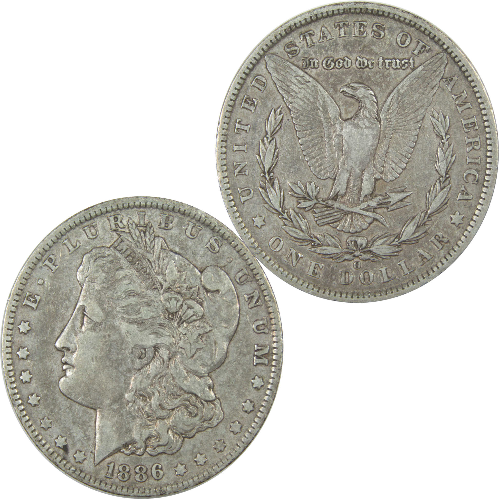 1886 O Morgan Dollar XF EF Extremely Fine Silver $1 Coin SKU:I15478 - Morgan coin - Morgan silver dollar - Morgan silver dollar for sale - Profile Coins &amp; Collectibles