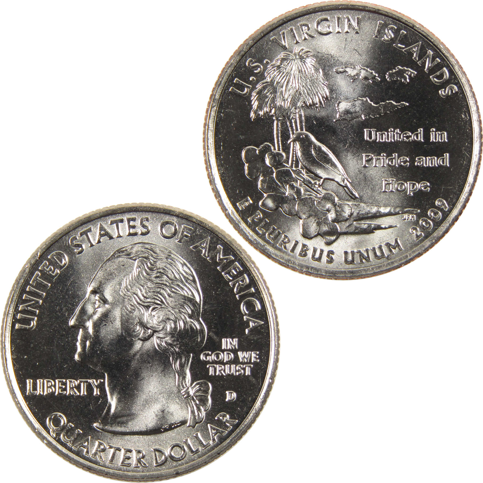 2009 D U.S Virgin Island Territories Quarter BU Uncirculated Clad 25c