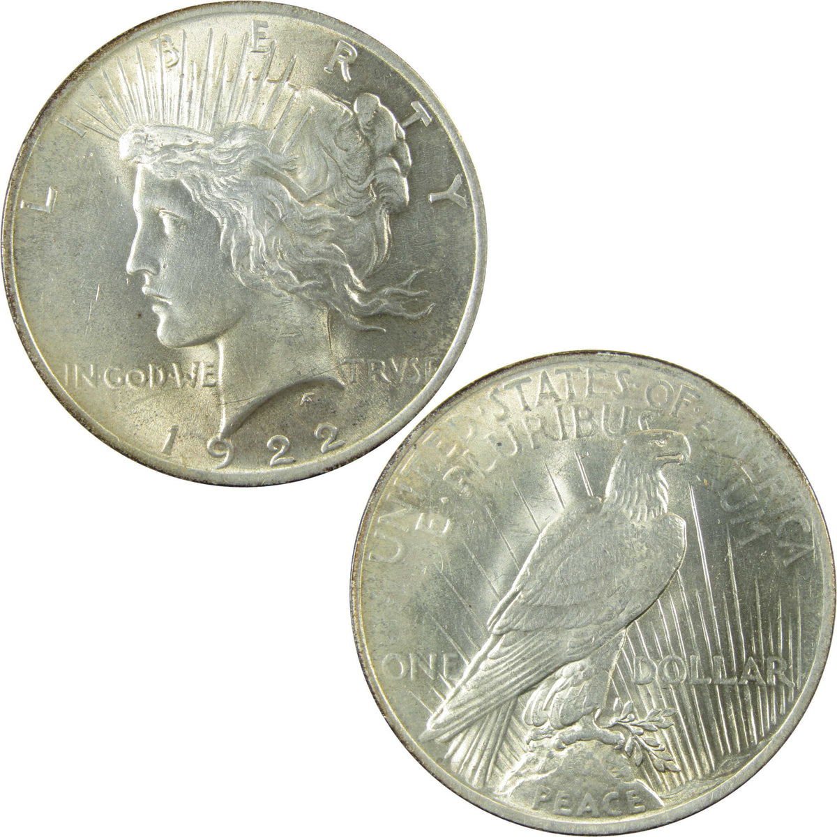 1922 Peace Silver Dollar AU About Uncirculated $1 Coin SKU:CP1784