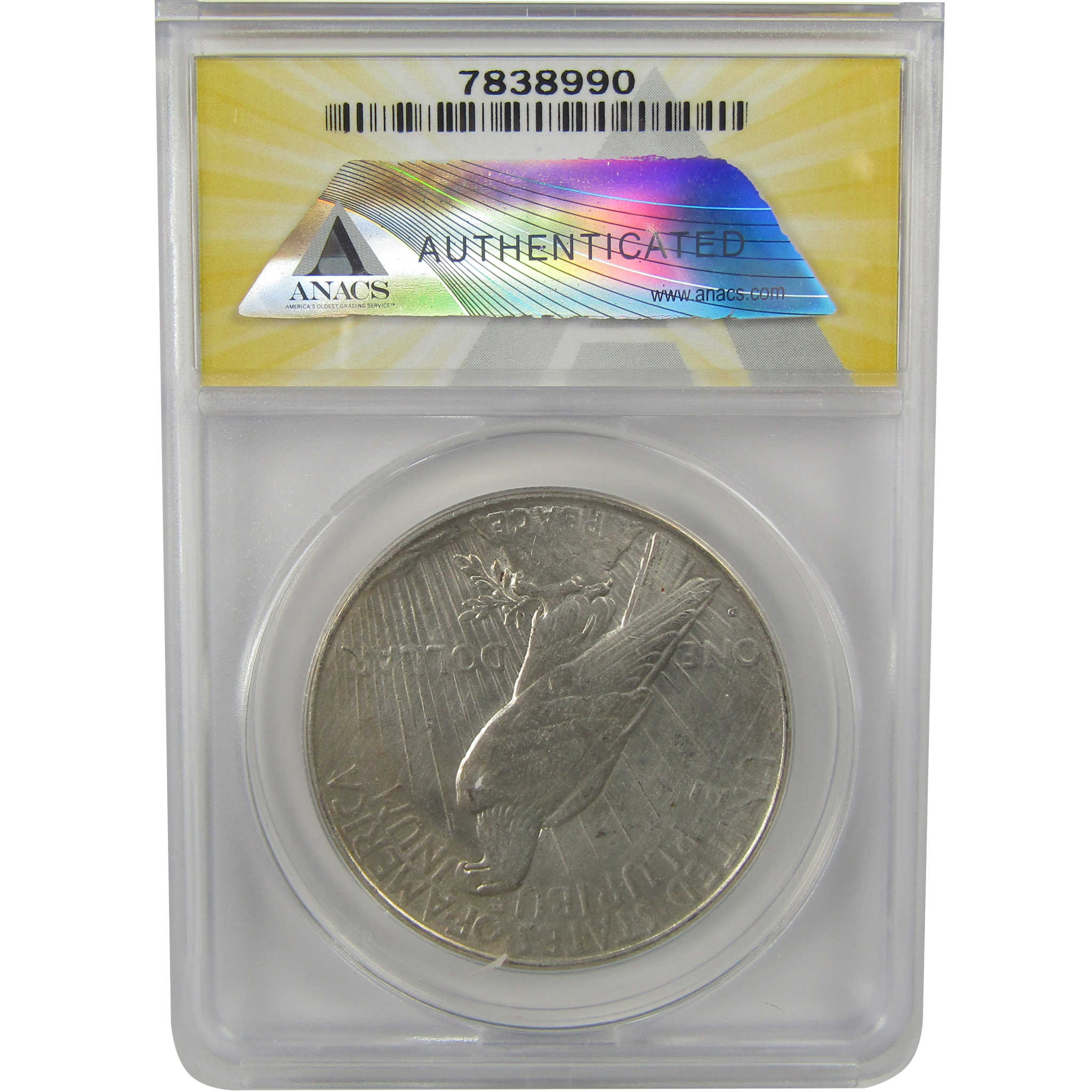 1934 D Peace Dollar MS 60 Details ANACS Silver Uncirculated SKU:I22378