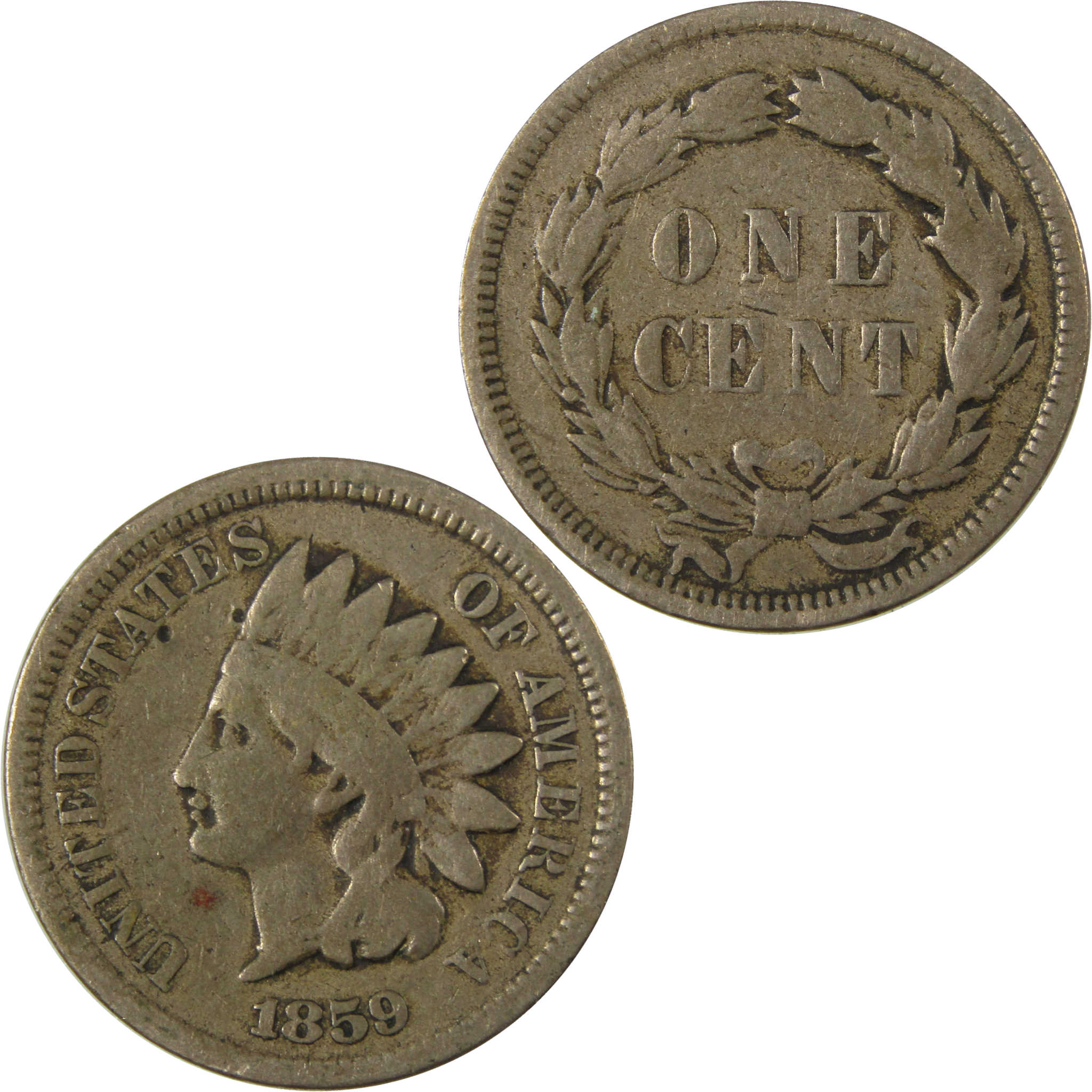 1859 Indian Head Cent G Good Penny 1c Coin SKU:I27002