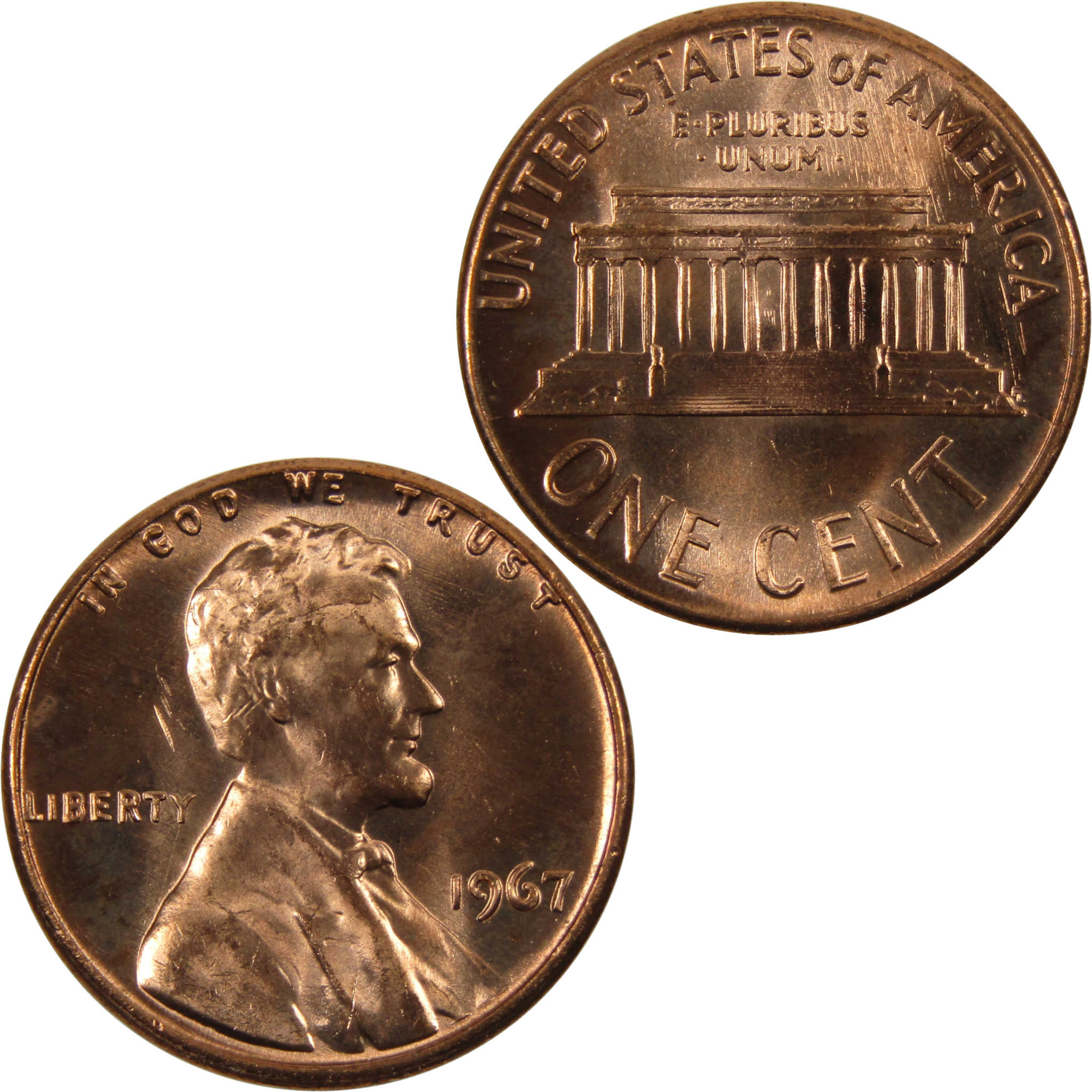 1967 Lincoln Memorial Cent BU Uncirculated Penny 1c Coin