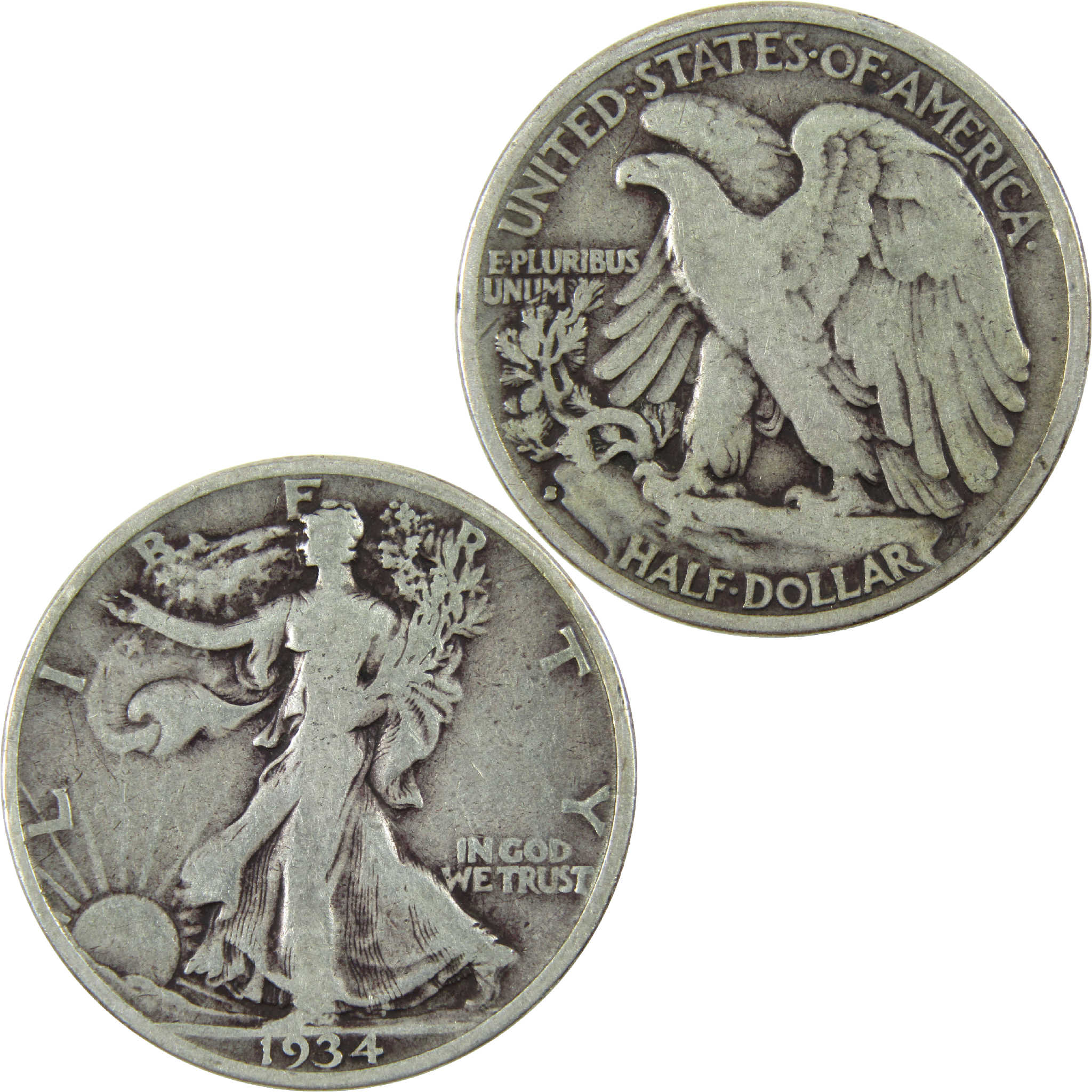 1934 S Liberty Walking Half Dollar VG Very Good Silver 50c SKU:I11875