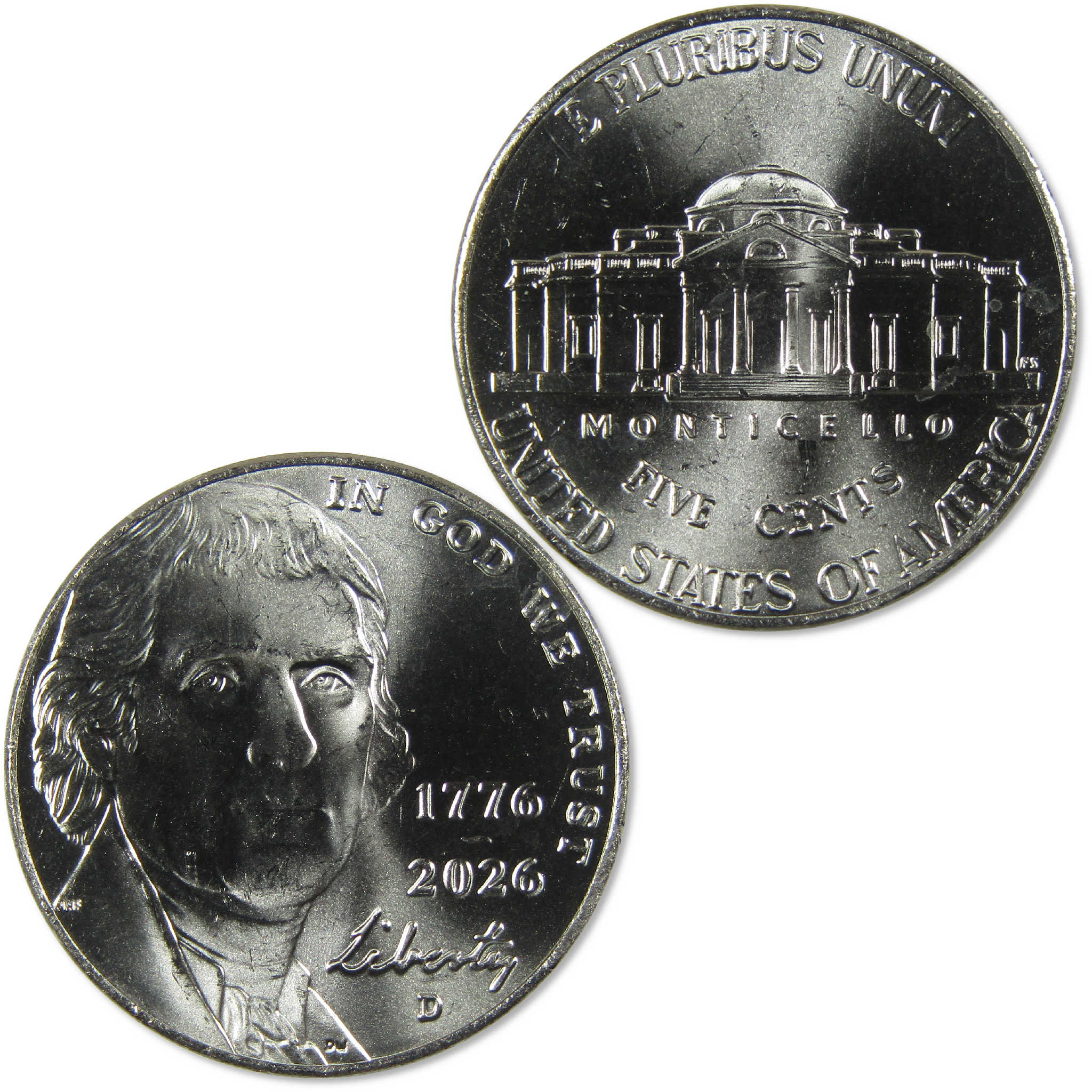 2026 D Semiquincentennial Jefferson Nickel Uncirculated Mint State