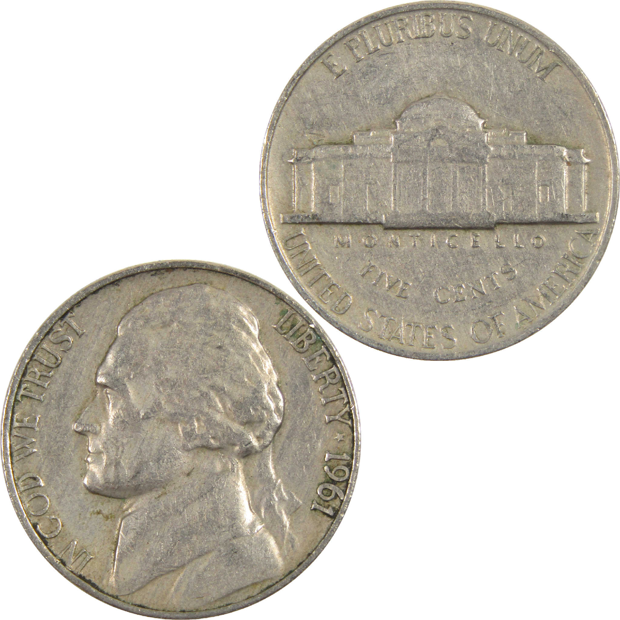 1961 Jefferson Nickel AG About Good 5c Coin
