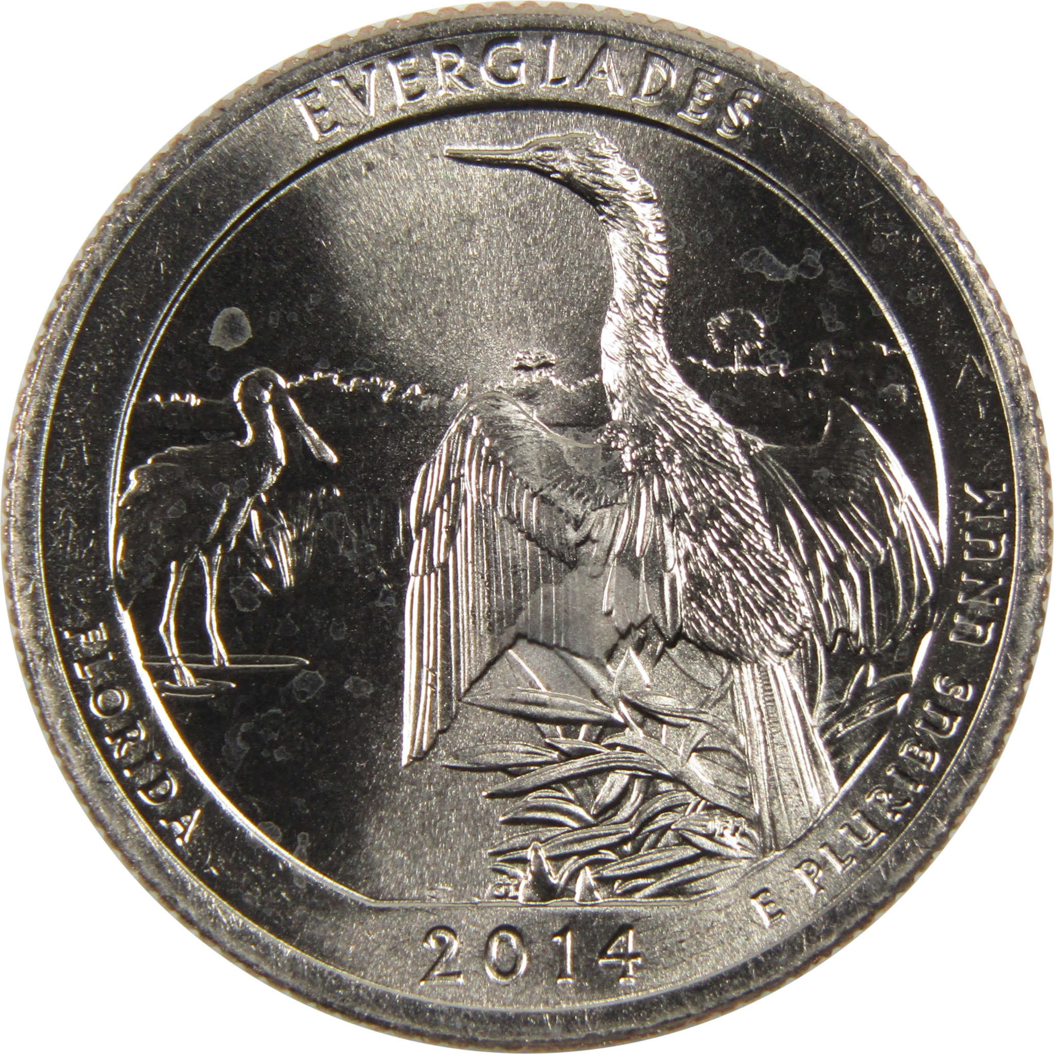 2014 D Everglades National Park Quarter BU Uncirculated Clad 25c Coin