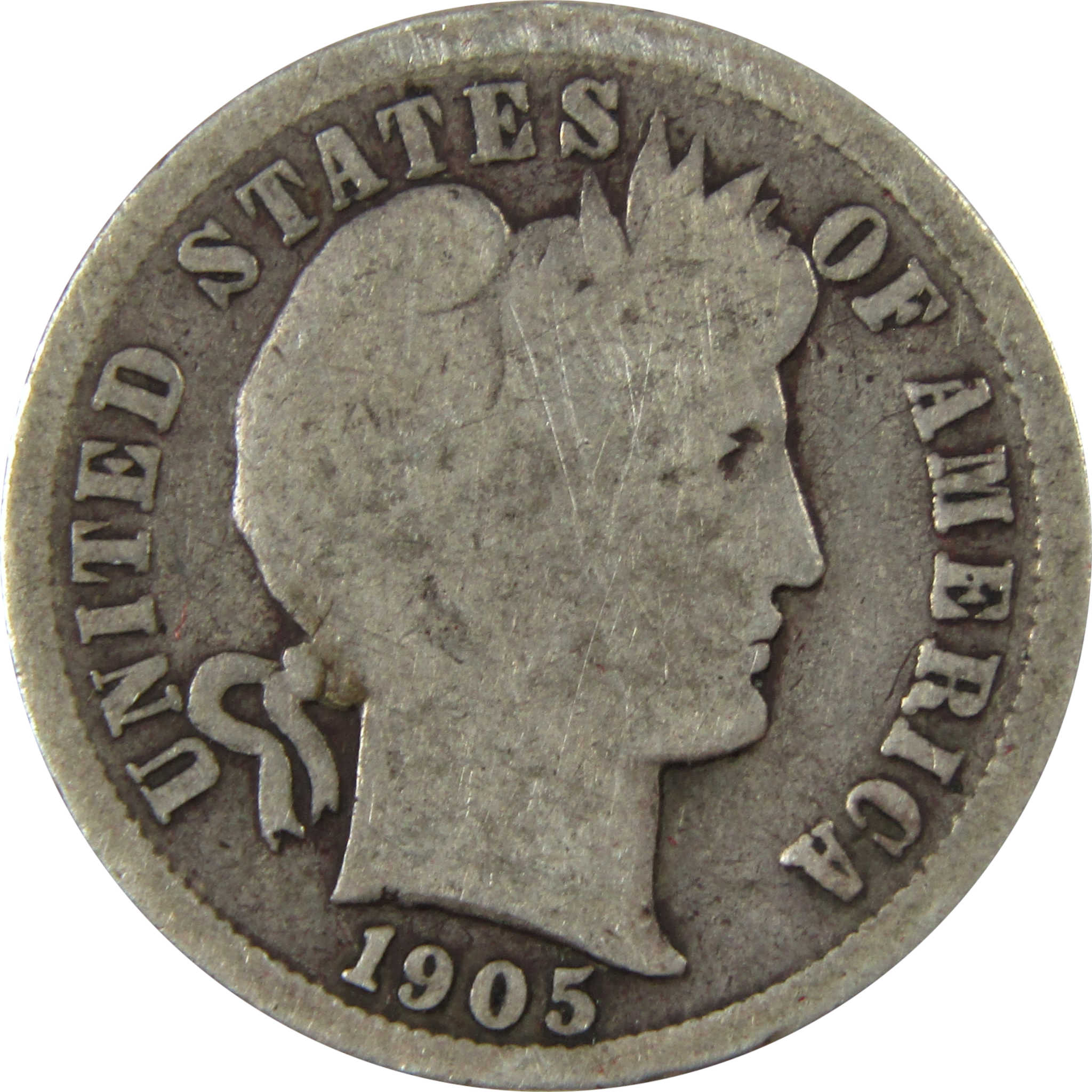 1905 O Micro O Barber Silver Dime G Good 10c Coin SKU:I26633