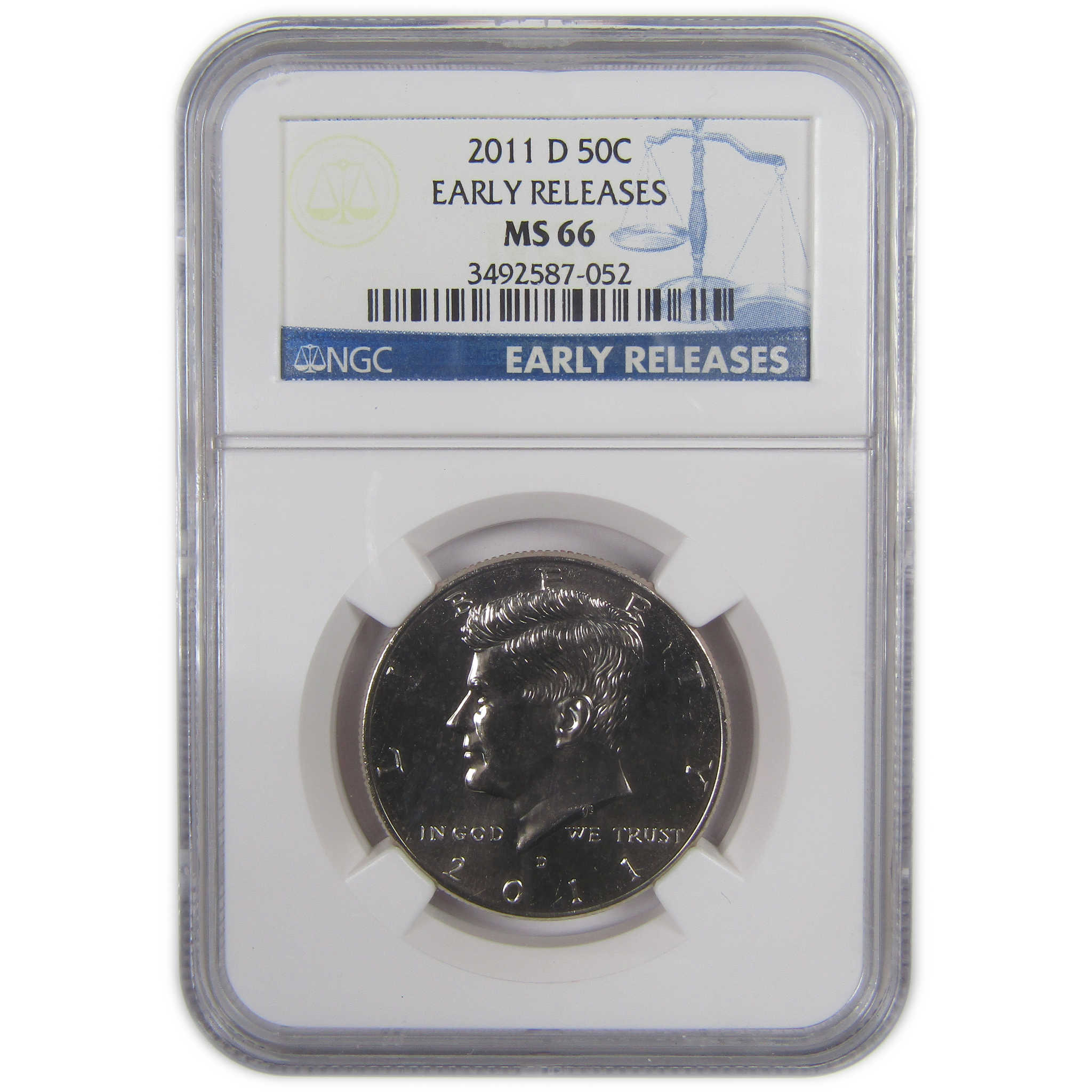 2011 D Kennedy Half Dollar MS 66 NGC Clad Early Releases SKU:CPC9737