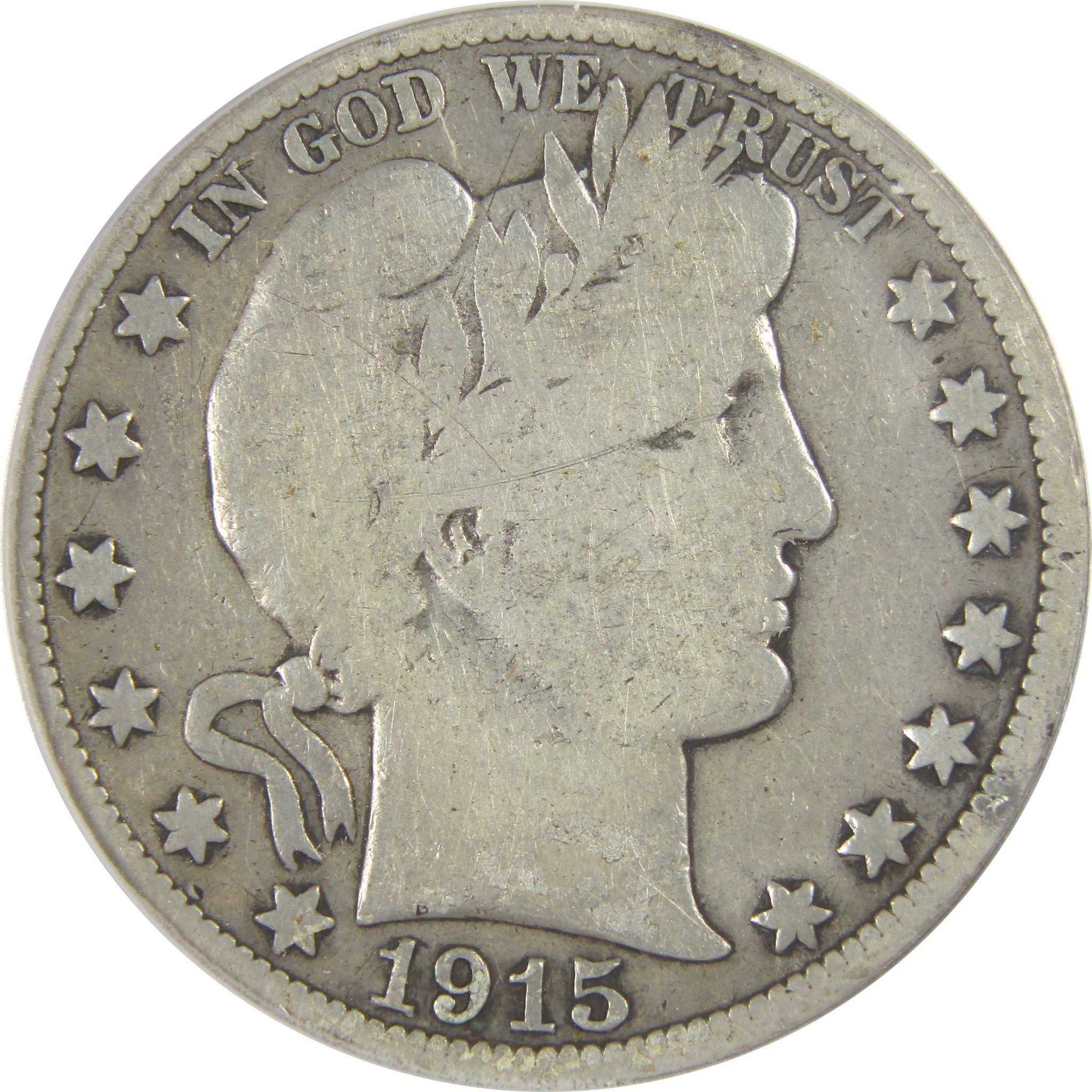 1915 Barber Half Dollar VG 8 ANACS Silver 50c Coin SKU:I16356