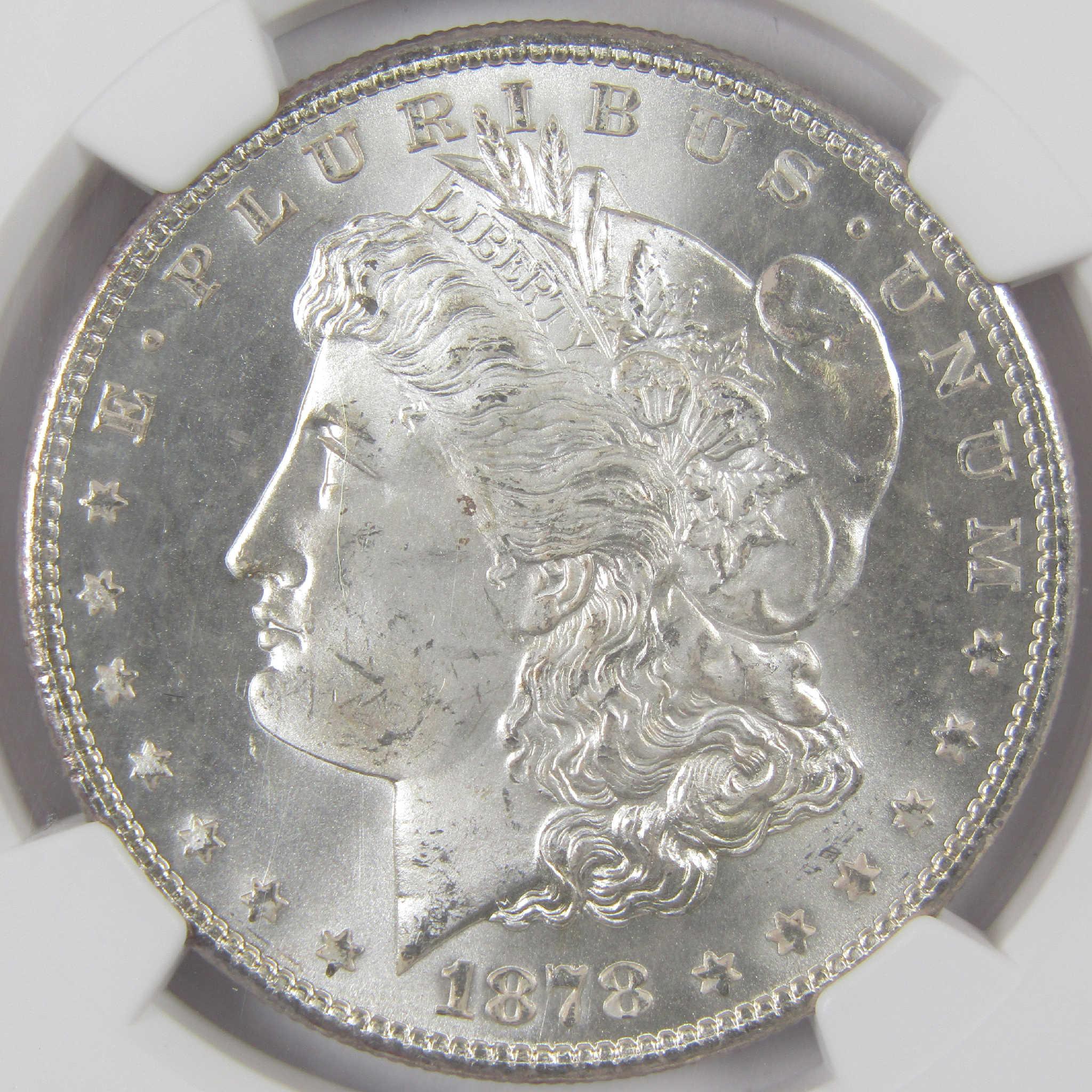 1878 S Morgan Silver Dollar MS 66 NGC Uncirculated $1 Coin Collectible - Morgan coin - Morgan silver dollar - Morgan silver dollar for sale - Profile Coins &amp; Collectibles