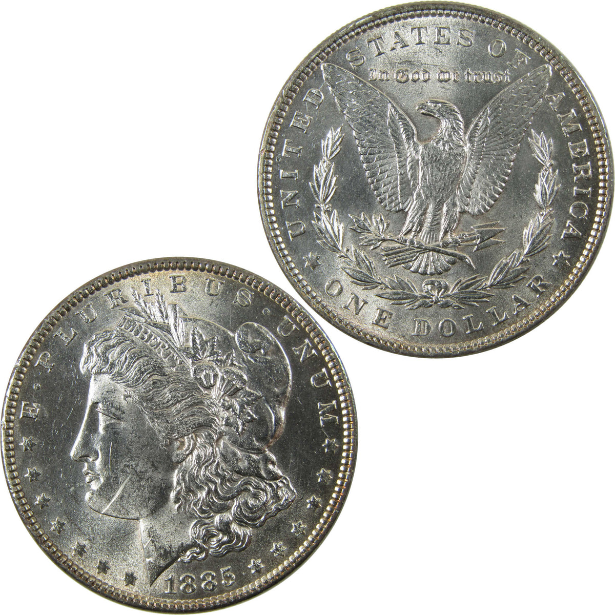 1885 Morgan Silver Dollar AU About Uncirculated $1 Coin SKU:CP1715