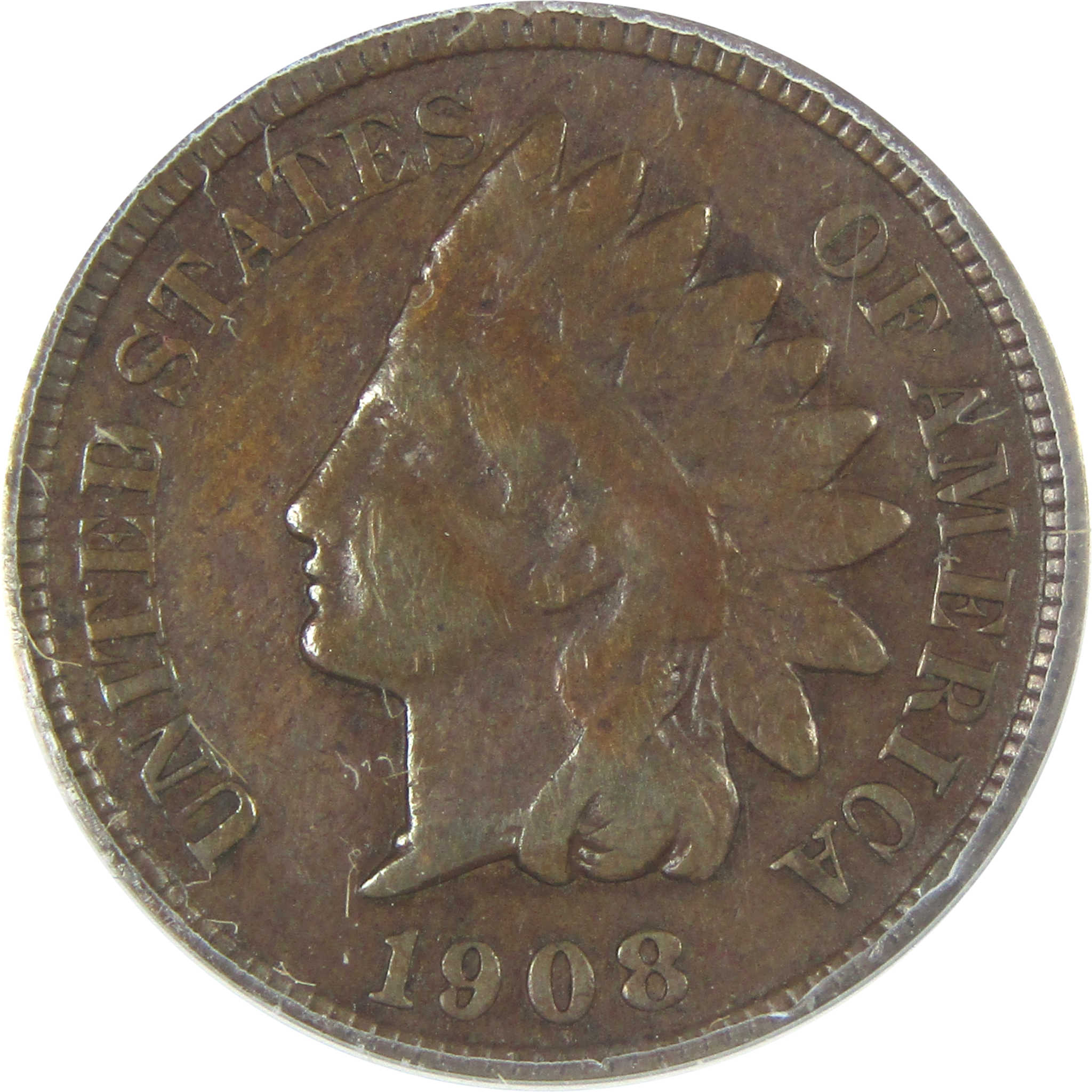 1908 S Indian Head Cent VG 10 Details ANACS Penny 1c Coin SKU:I16088