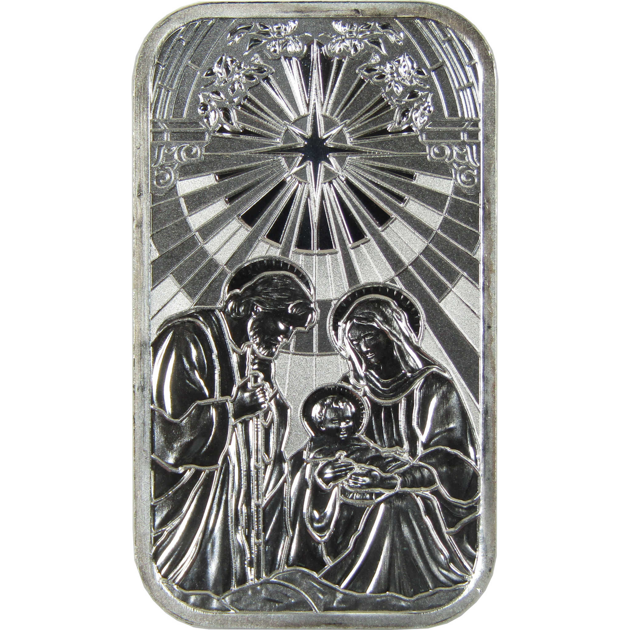2025 Mary Joseph and Baby Jesus Nativity 1 oz .999 Silver Bar with Box