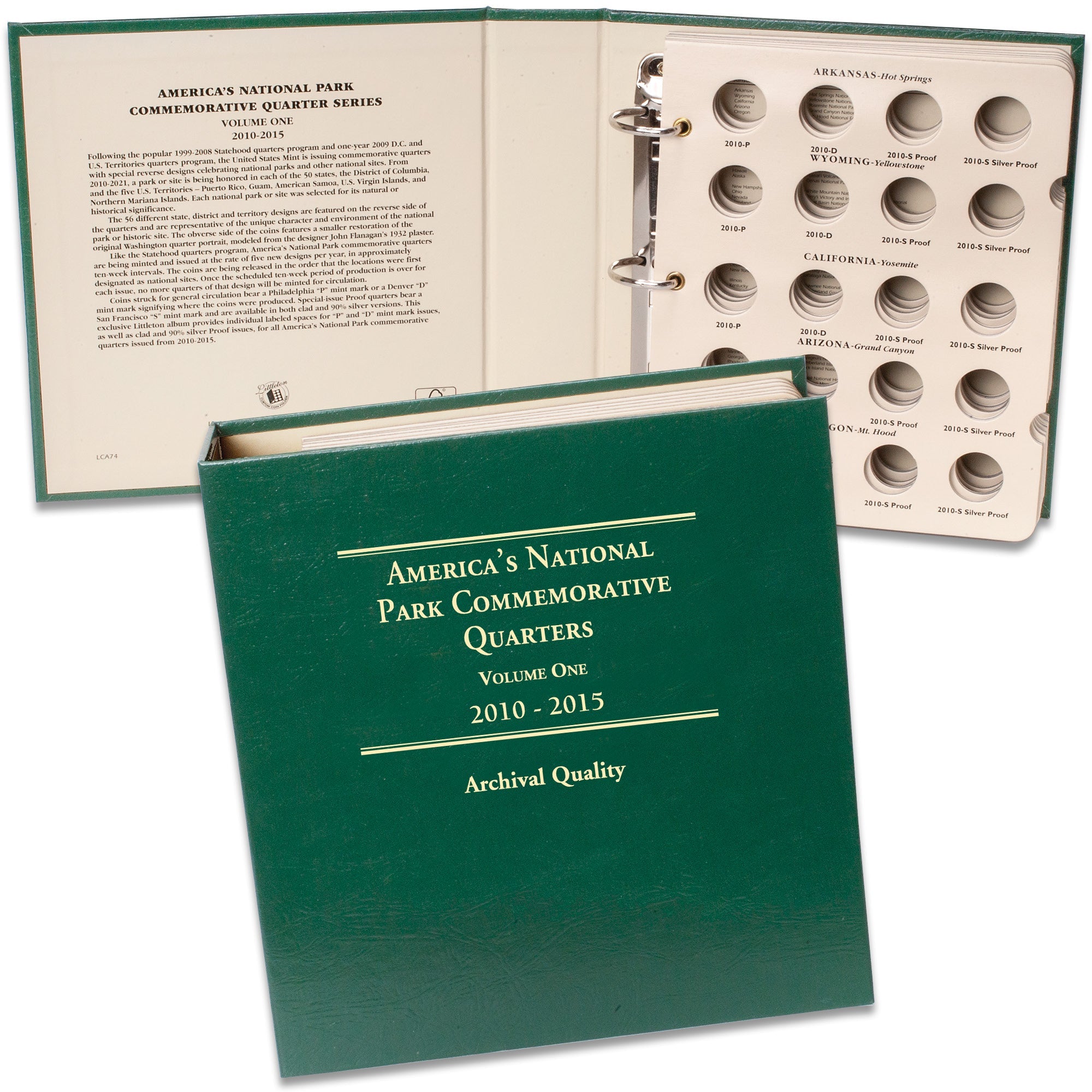 2010-2015 PDSS America's National Park Quarter Series Album Volume 1