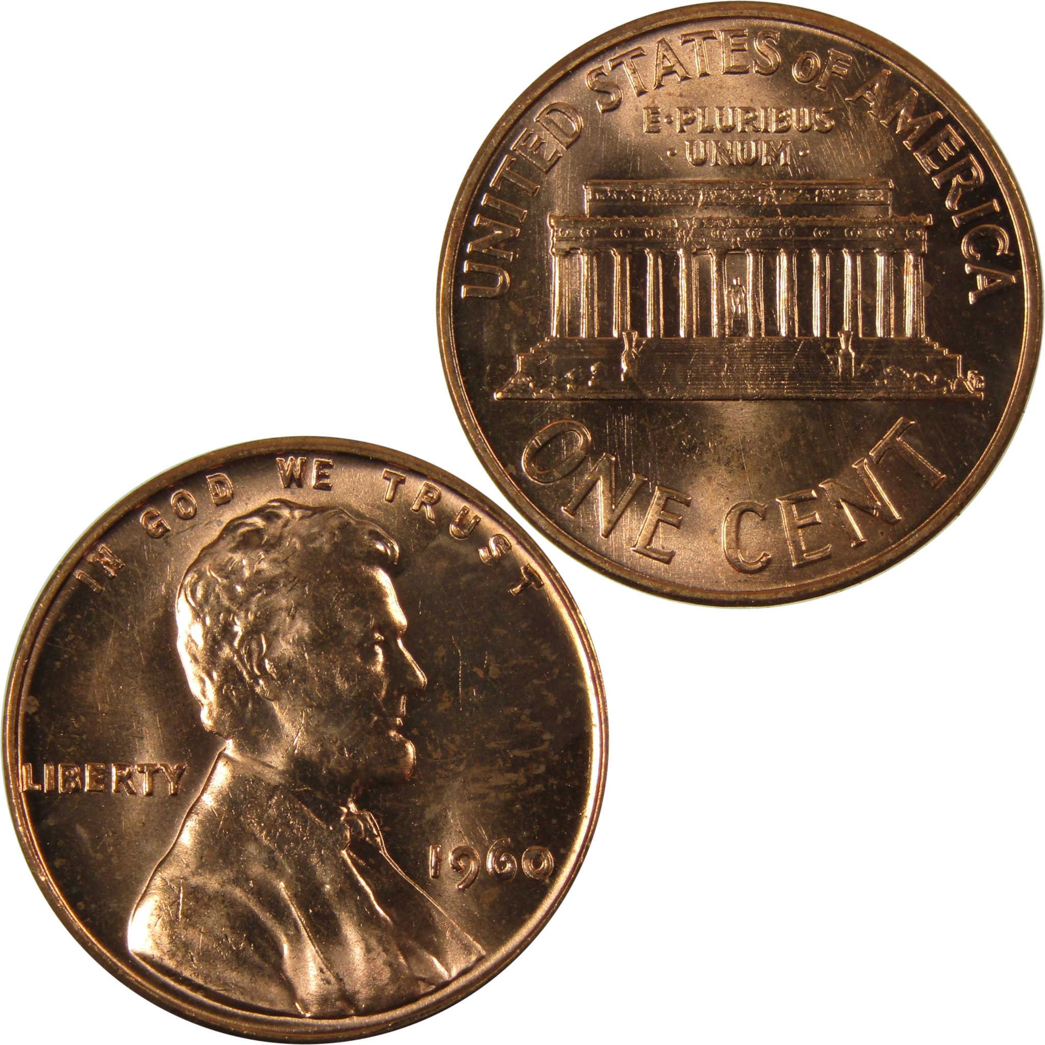 1960 Small Date Lincoln Memorial 1c Uncirculated Mint State SKU:I26589