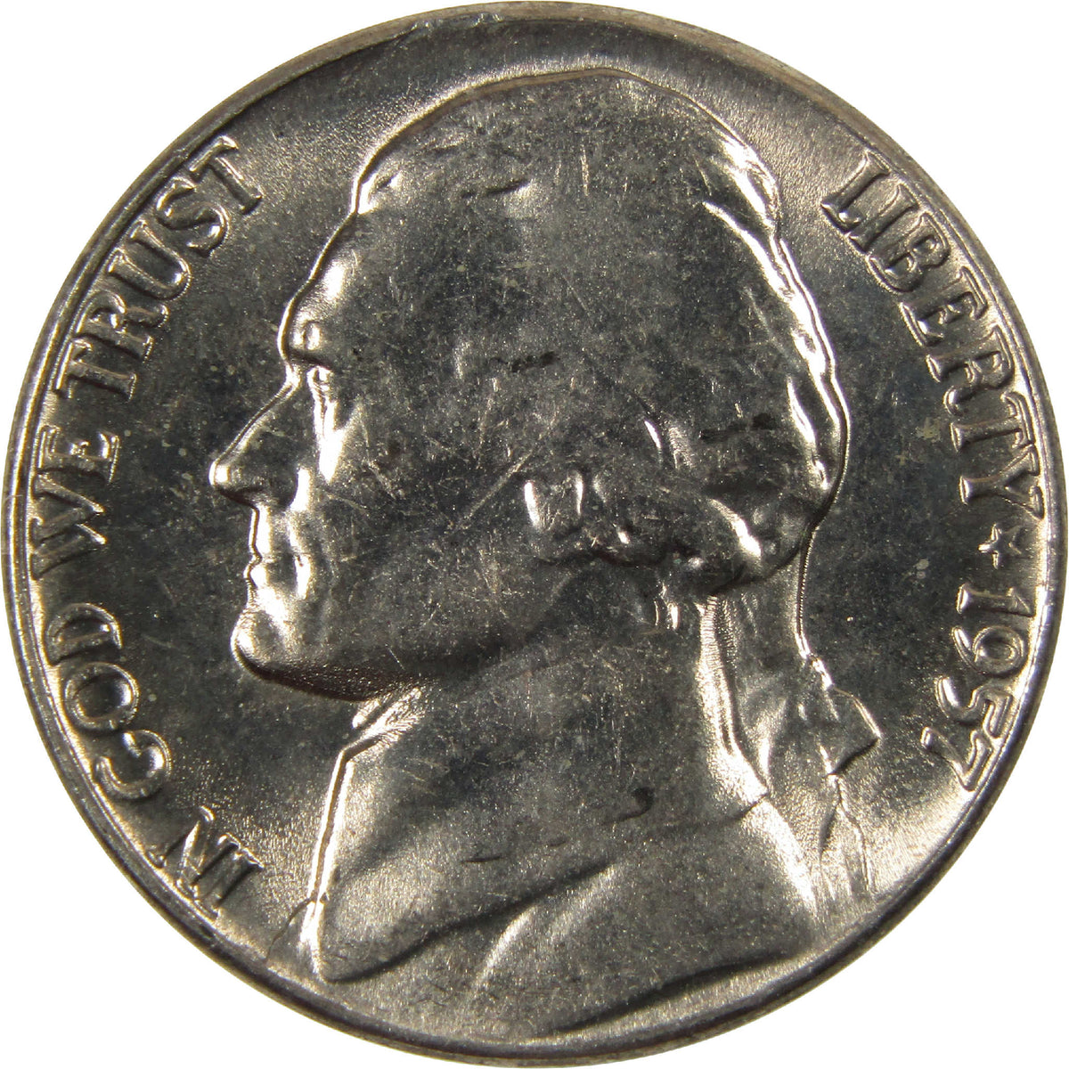 1957 Jefferson Nickel Uncirculated Mint State 5c Coin Collectible