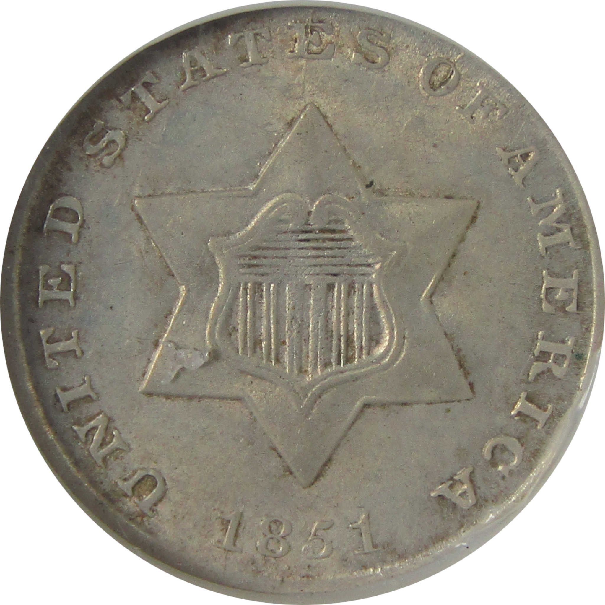 1851 Three Cent Piece MS 62 NGC Silver Trime Uncirculated SKU:I23313