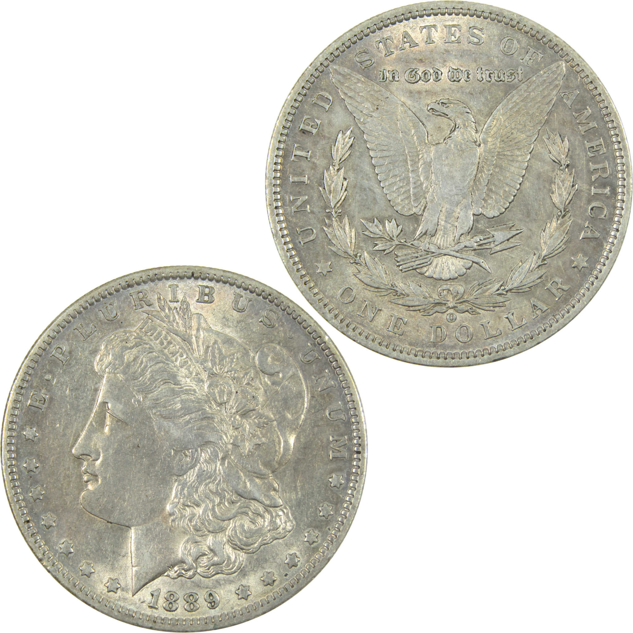 1889 O Morgan Dollar AU About Uncirculated Silver $1 Coin SKU:I14451 - Morgan coin - Morgan silver dollar - Morgan silver dollar for sale - Profile Coins &amp; Collectibles