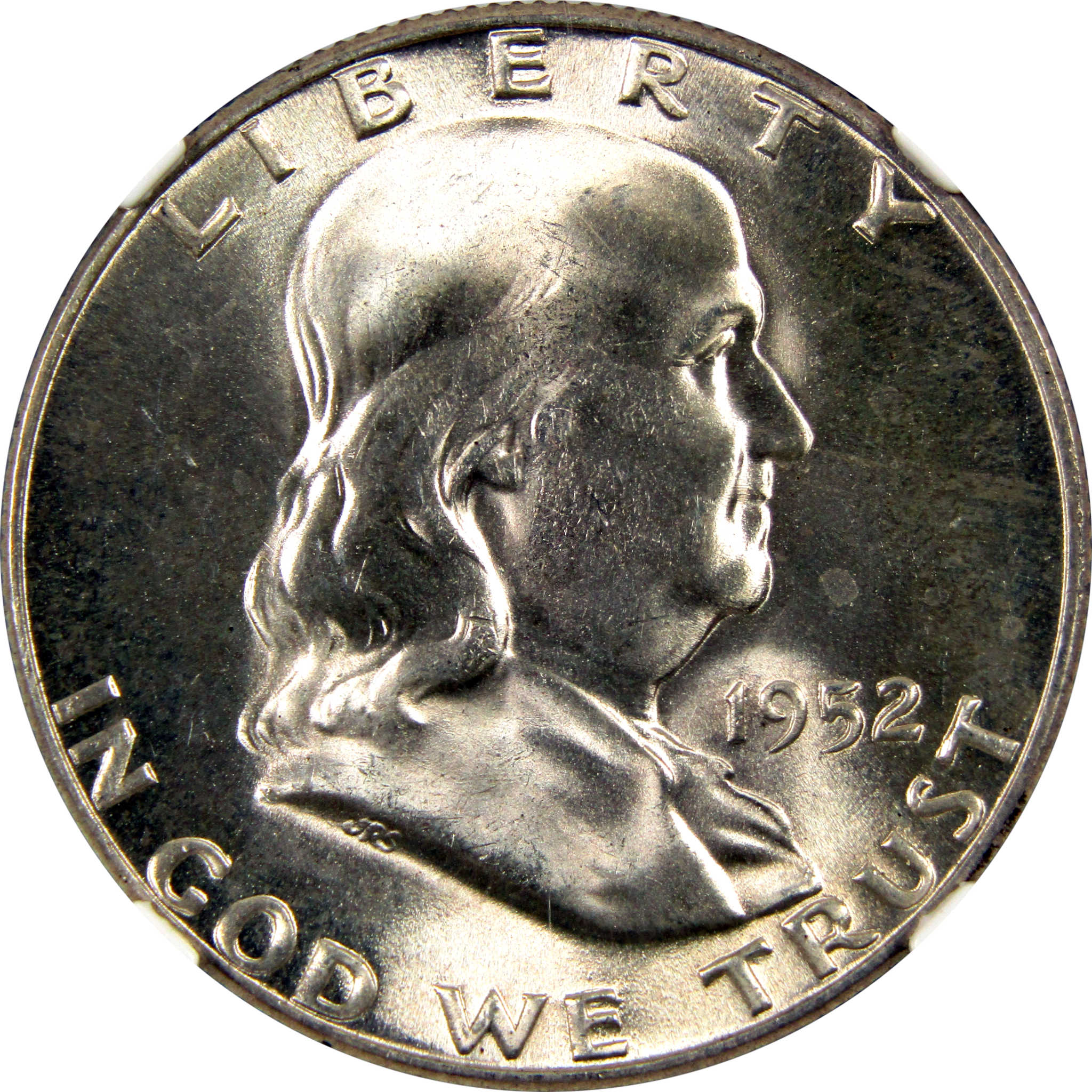 1952 Franklin Half Dollar MS 66 FBL NGC 90% Silver 50c Unc SKU:I9280