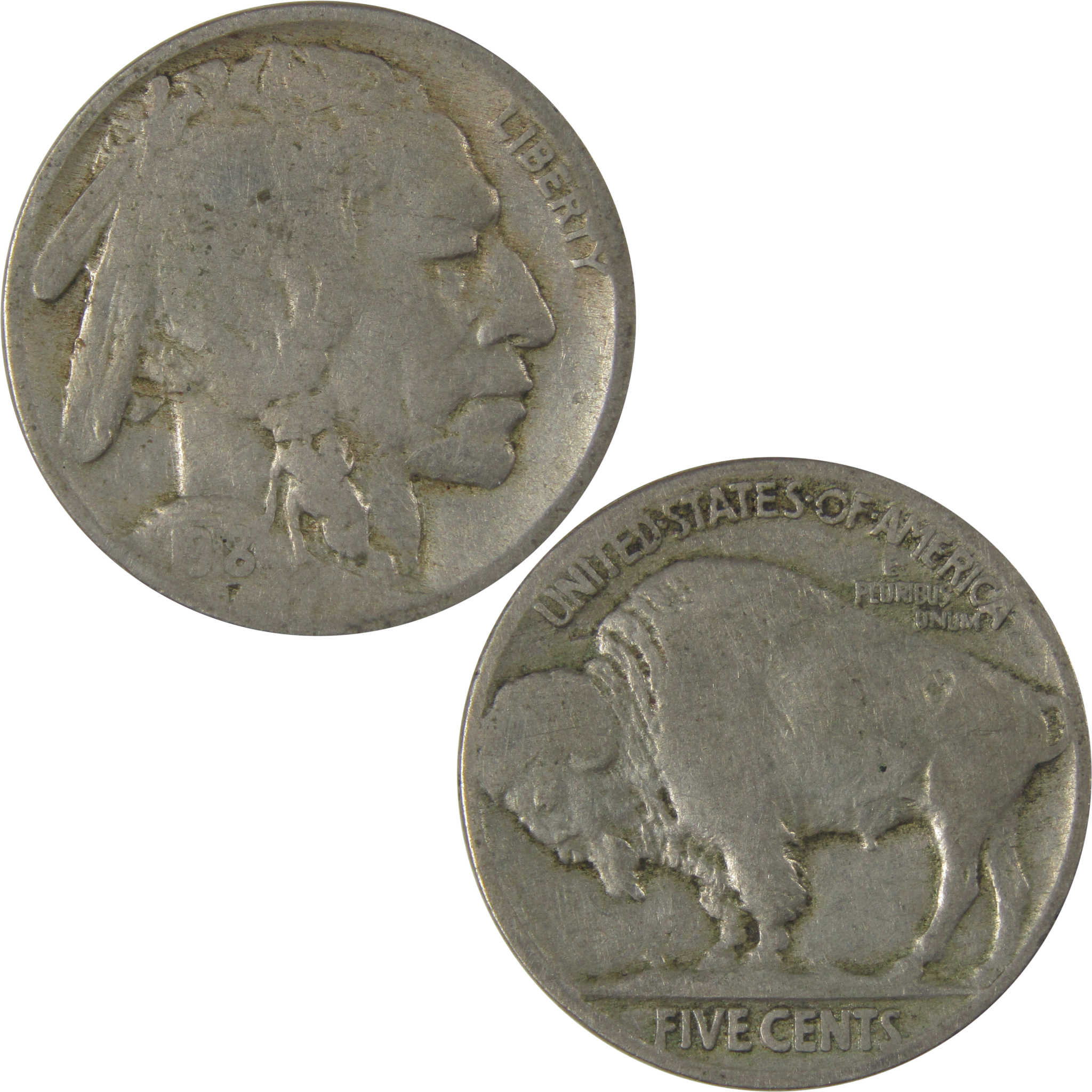 1918 Indian Head Buffalo Nickel G Good 5c Coin SKU:I22747