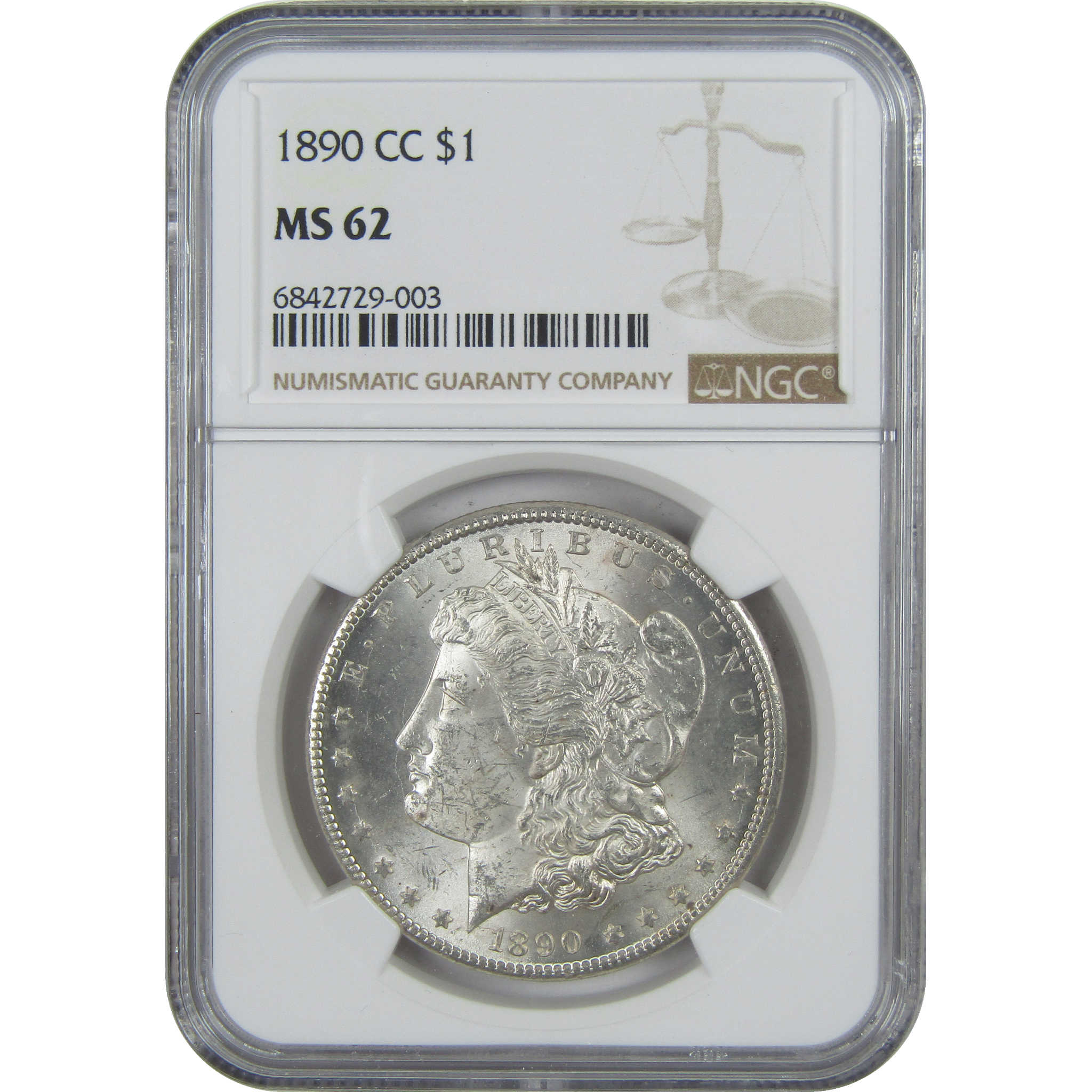 1890 CC Morgan Dollar MS 62 NGC Silver $1 Uncirculated Coin SKU:I16521 - Morgan coin - Morgan silver dollar - Morgan silver dollar for sale - Profile Coins &amp; Collectibles