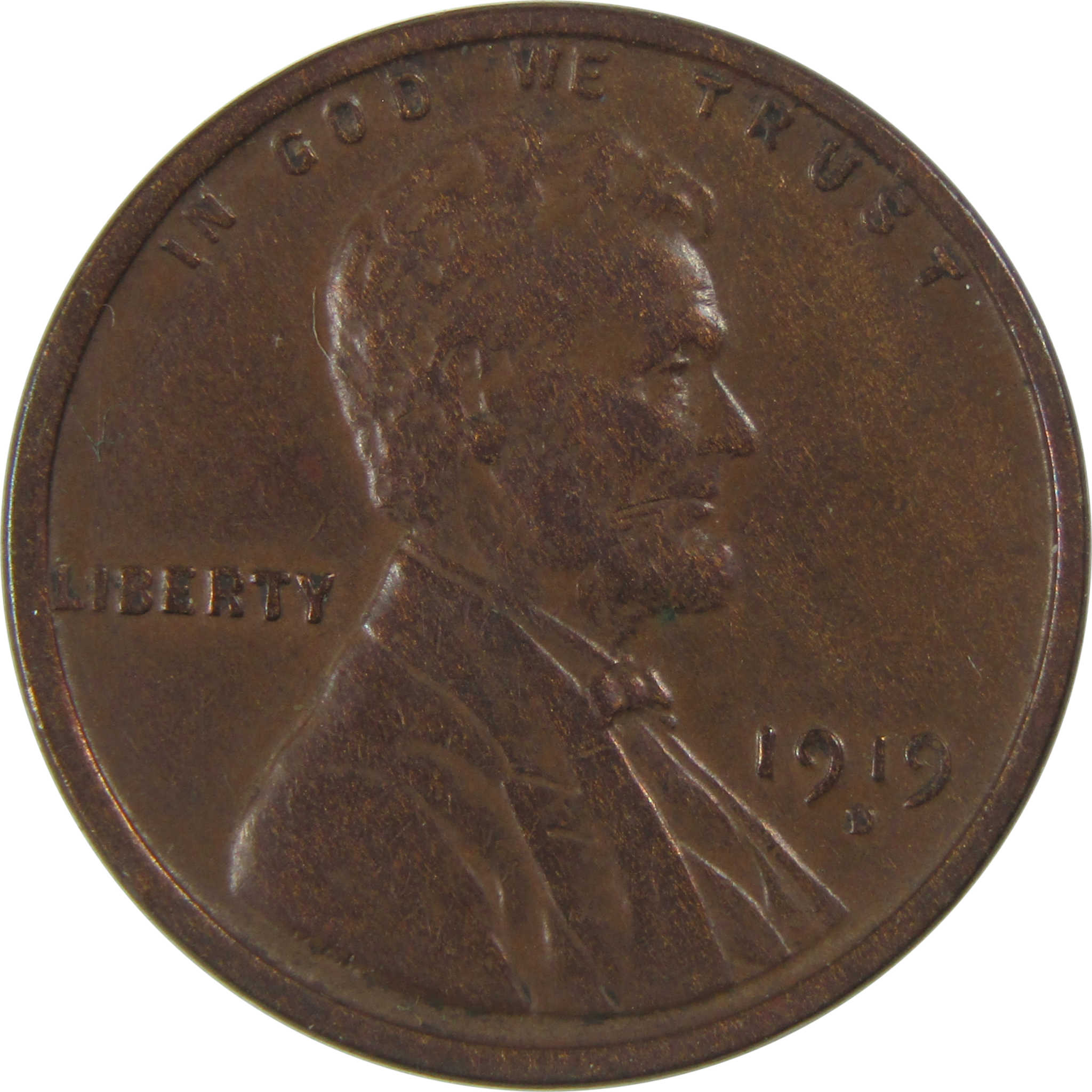 1919 D Lincoln Wheat Cent VF Very Fine Penny 1c Coin SKU:I23744