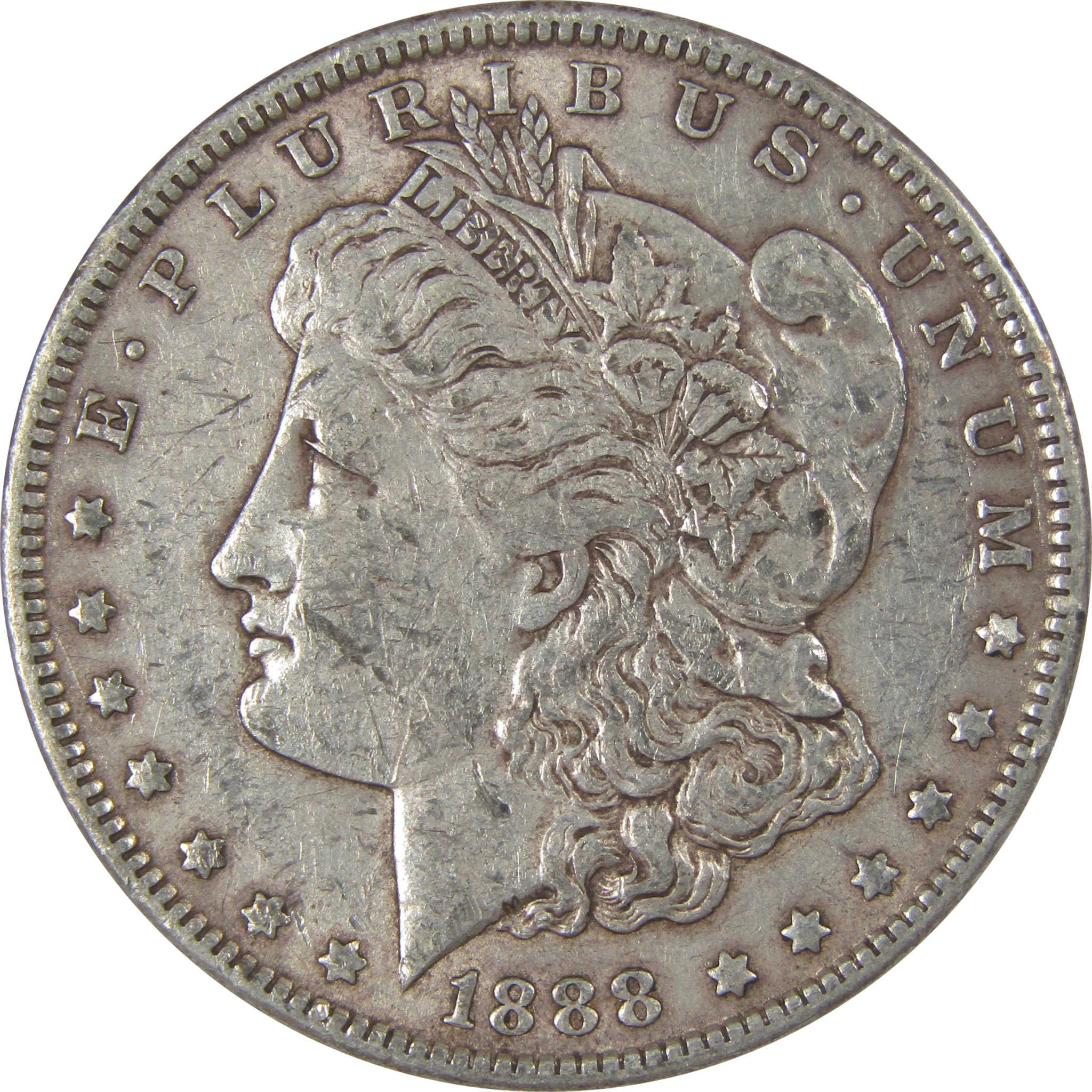1888 Morgan Silver Dollar XF EF Extremely Fine $1 Coin SKU:I24279 - Morgan coin - Morgan silver dollar - Morgan silver dollar for sale - Profile Coins &amp; Collectibles