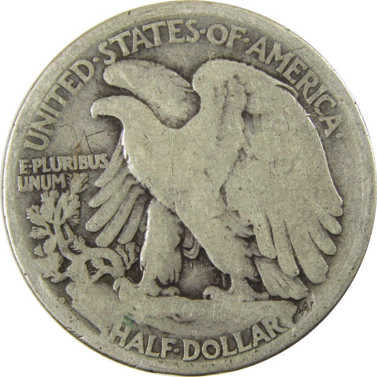 1917 D Reverse Liberty Walking Silver 50c G Good Details SKU:I29027