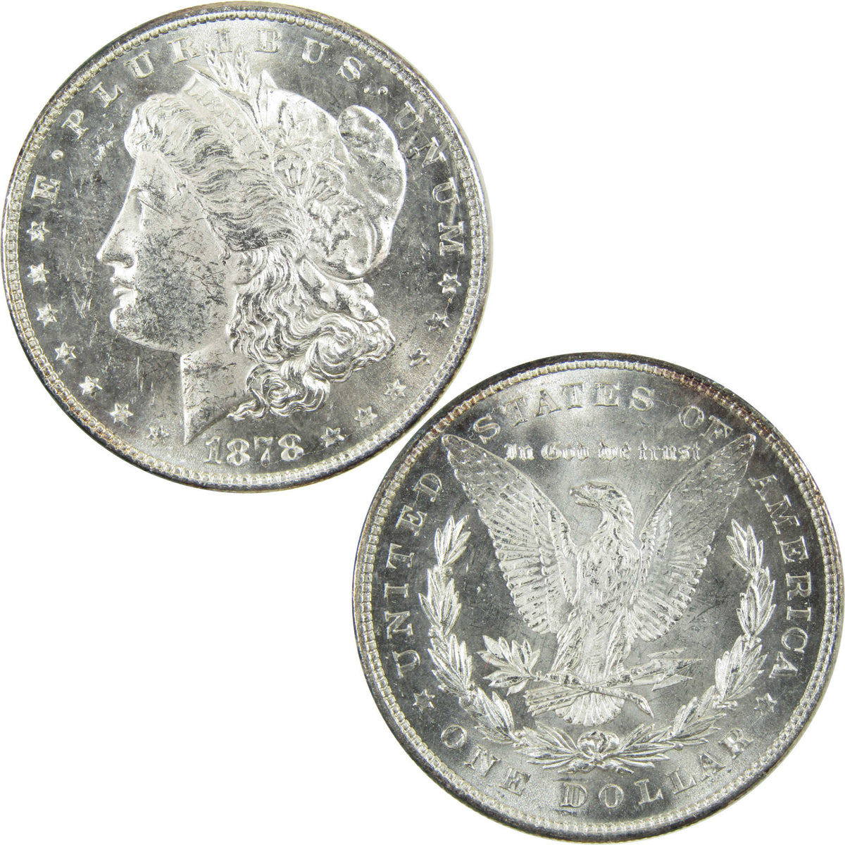 1878 8TF Morgan Silver Dollar Uncirculated $1 Coin SKU:CP1691