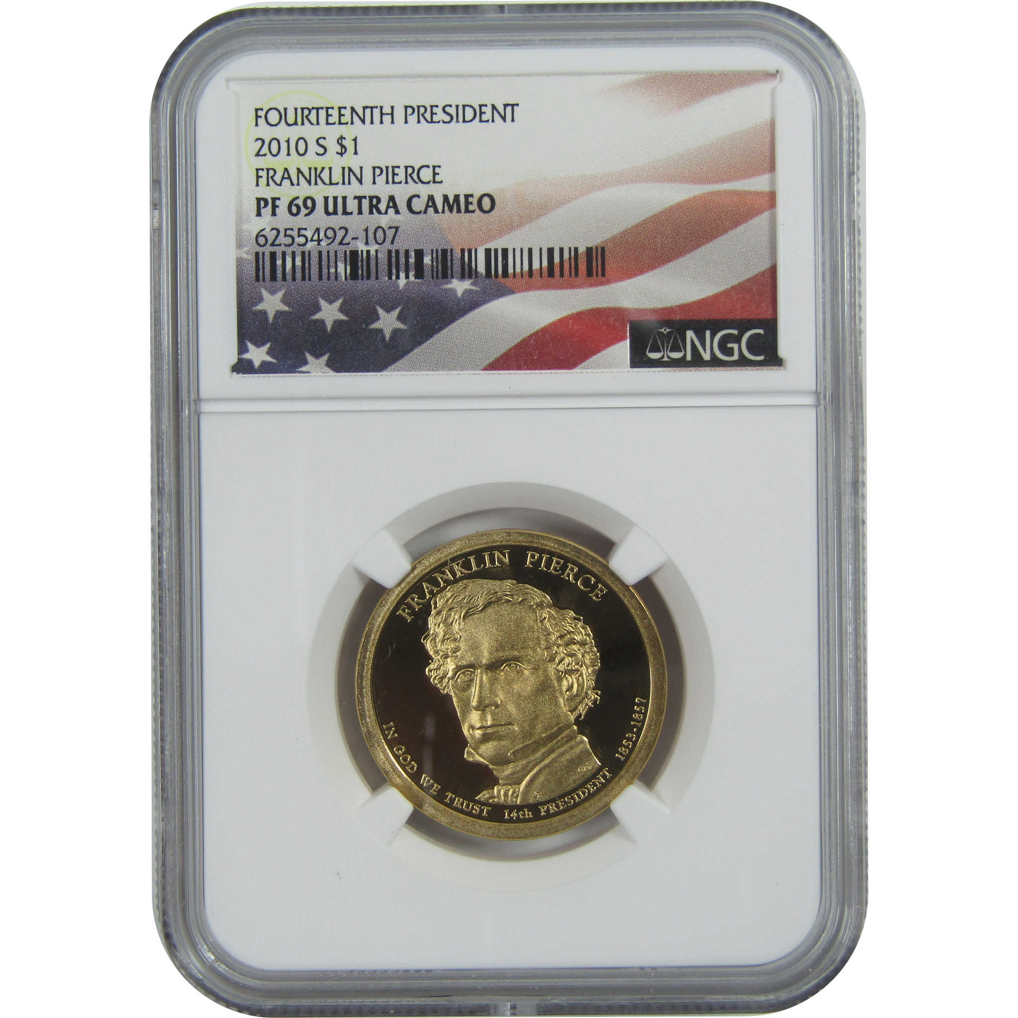 2010 S Franklin Pierce Presidential Dollar PF 69 UCAM NGC SKU:CPC9259