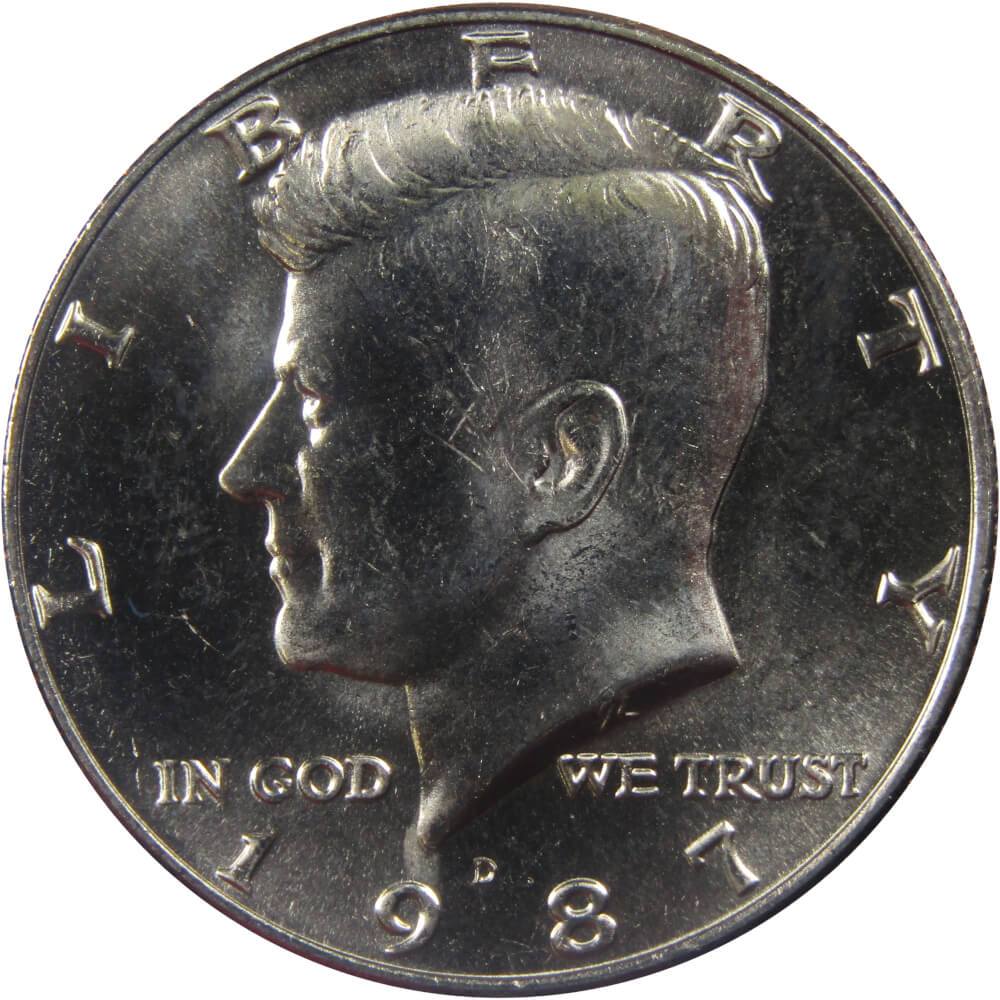 1987 D Kennedy Half Dollar Clad Uncirculated Mint State 50c Coin