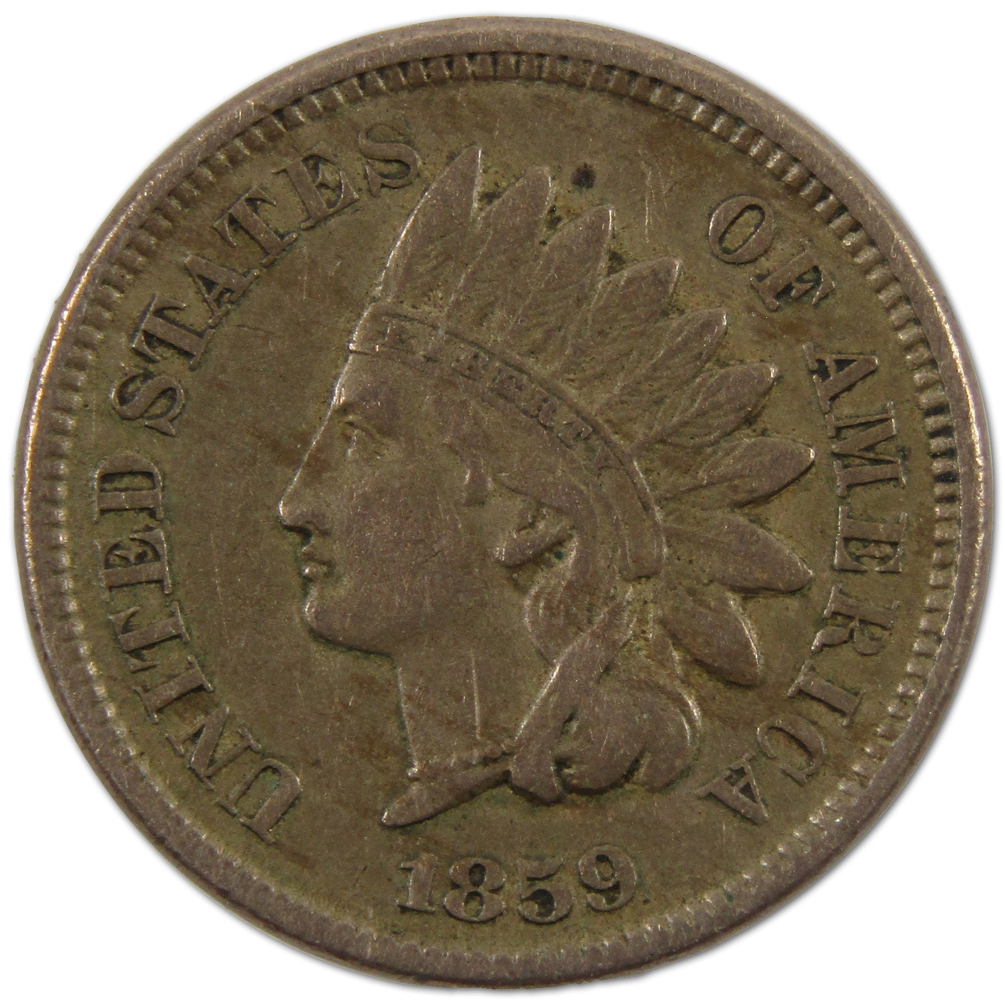 1859 Indian Head Cent XF EF Extremely Fine Copper-Nickel 1c SKU:I10876