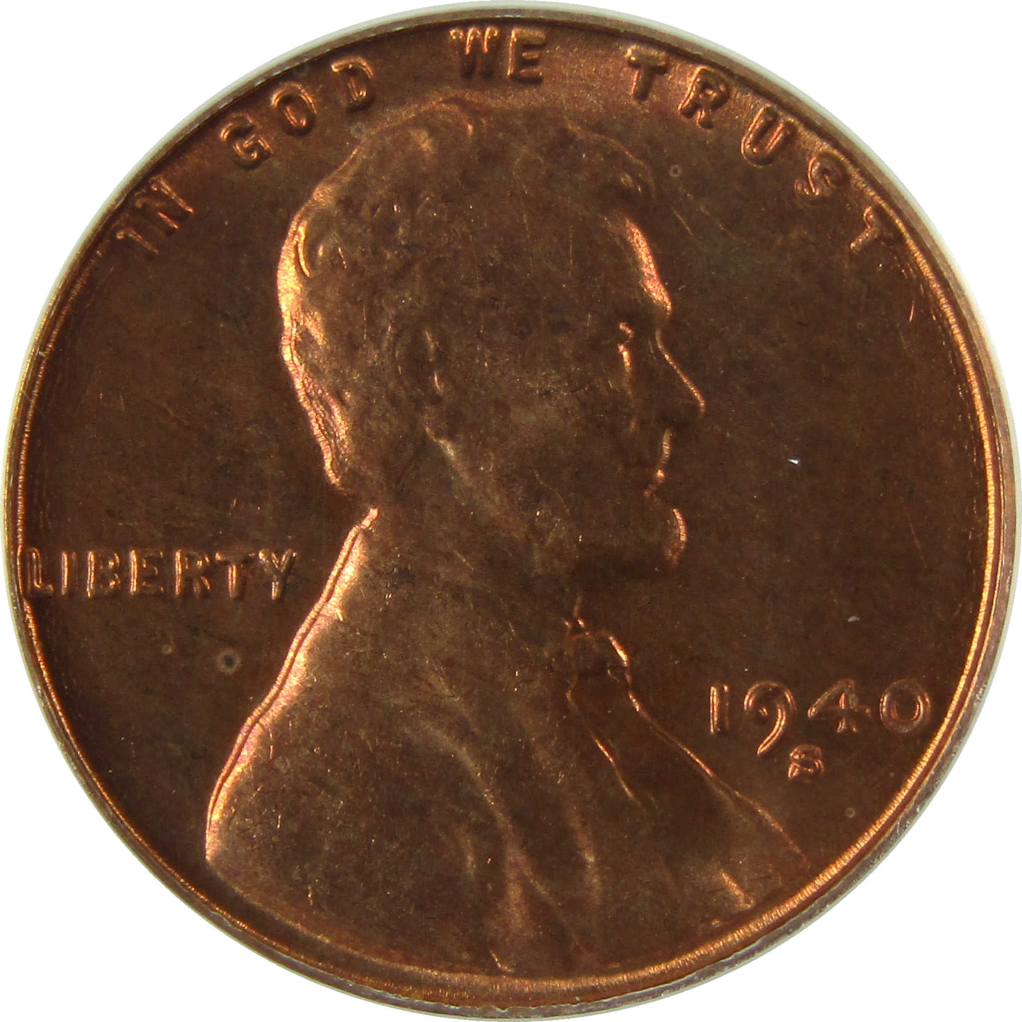 1940 S Lincoln Wheat Cent MS 65 RB ANACS Penny 1c Coin SKU:I28420