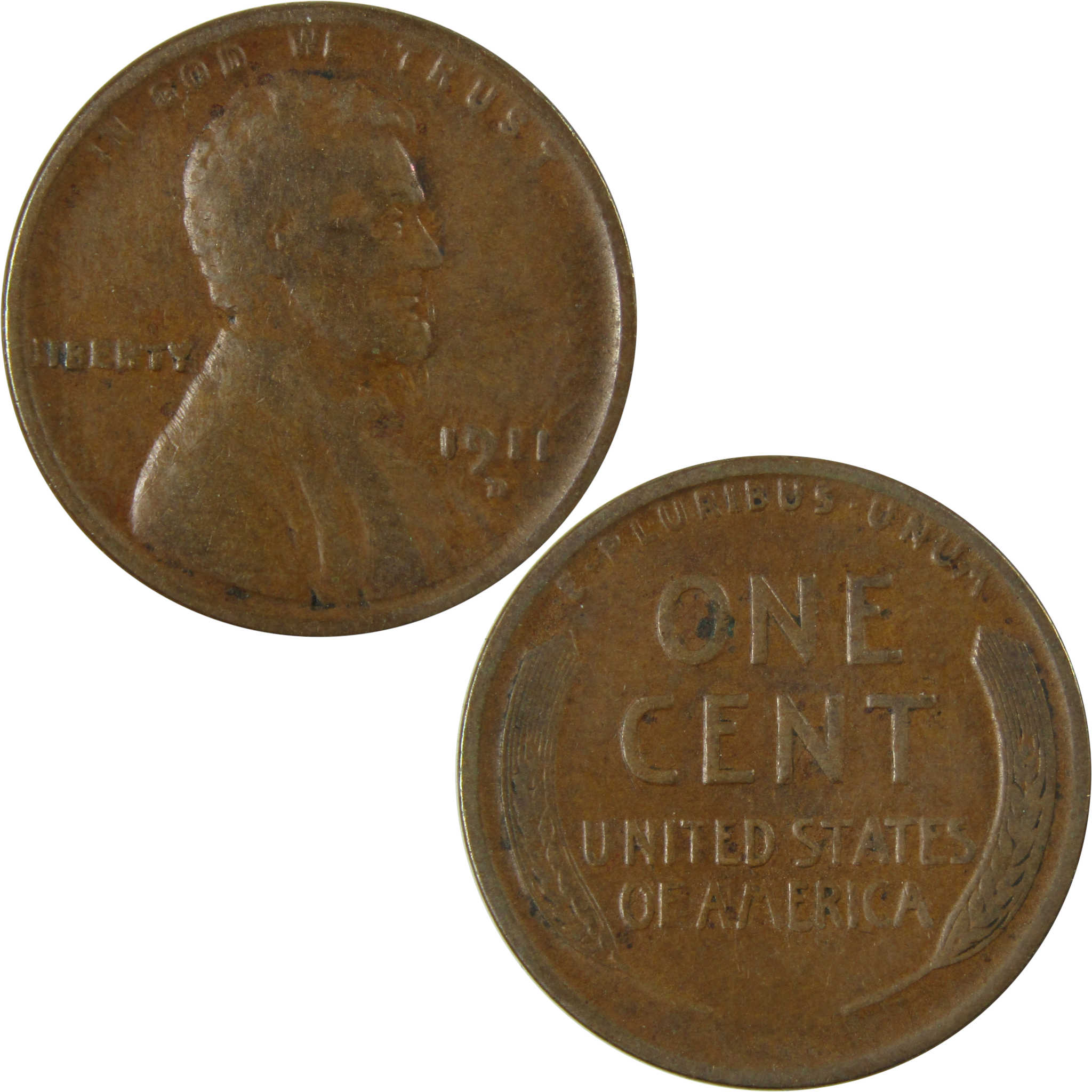 1911 D Lincoln Wheat Cent VF Very Fine Penny 1c Coin SKU:I26358
