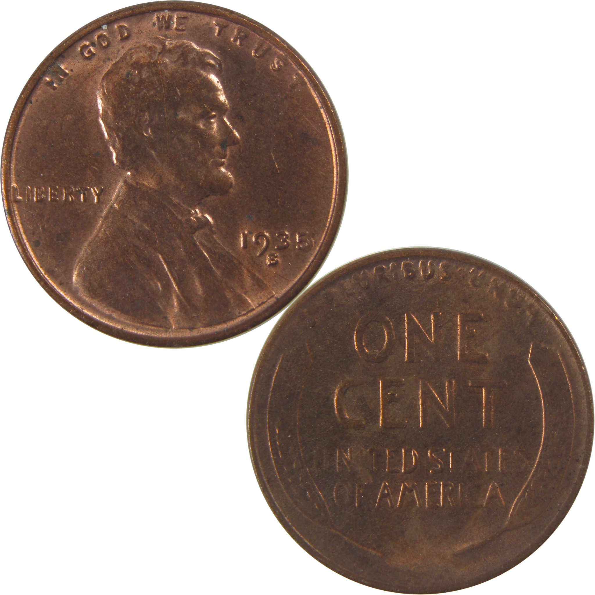 1935 S Lincoln Wheat Cent Uncirculated Mint State Penny SKU:I23758