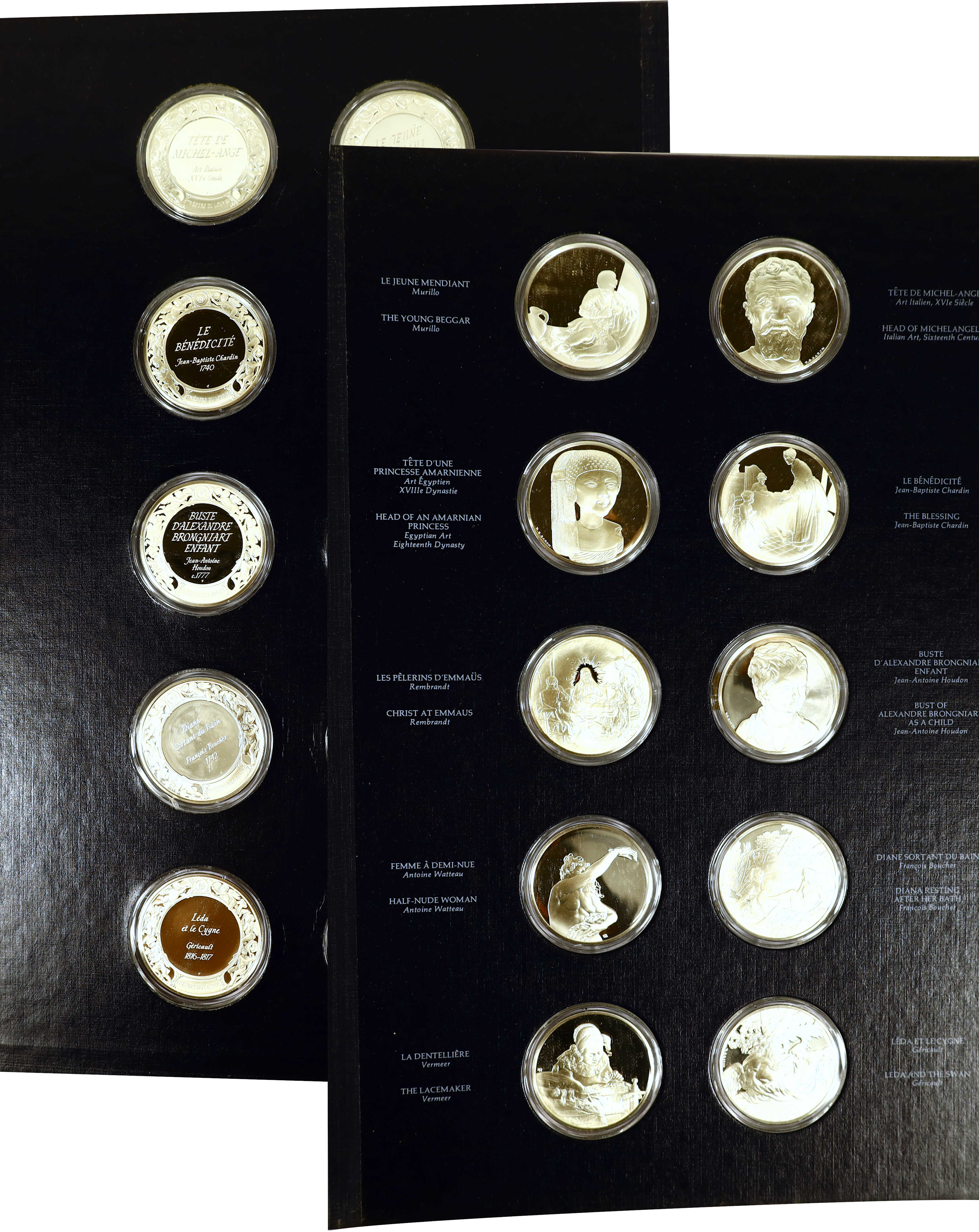 1971-1975 Treasures of the Louvre 50 Silver Medal Set SKU:CPC9307