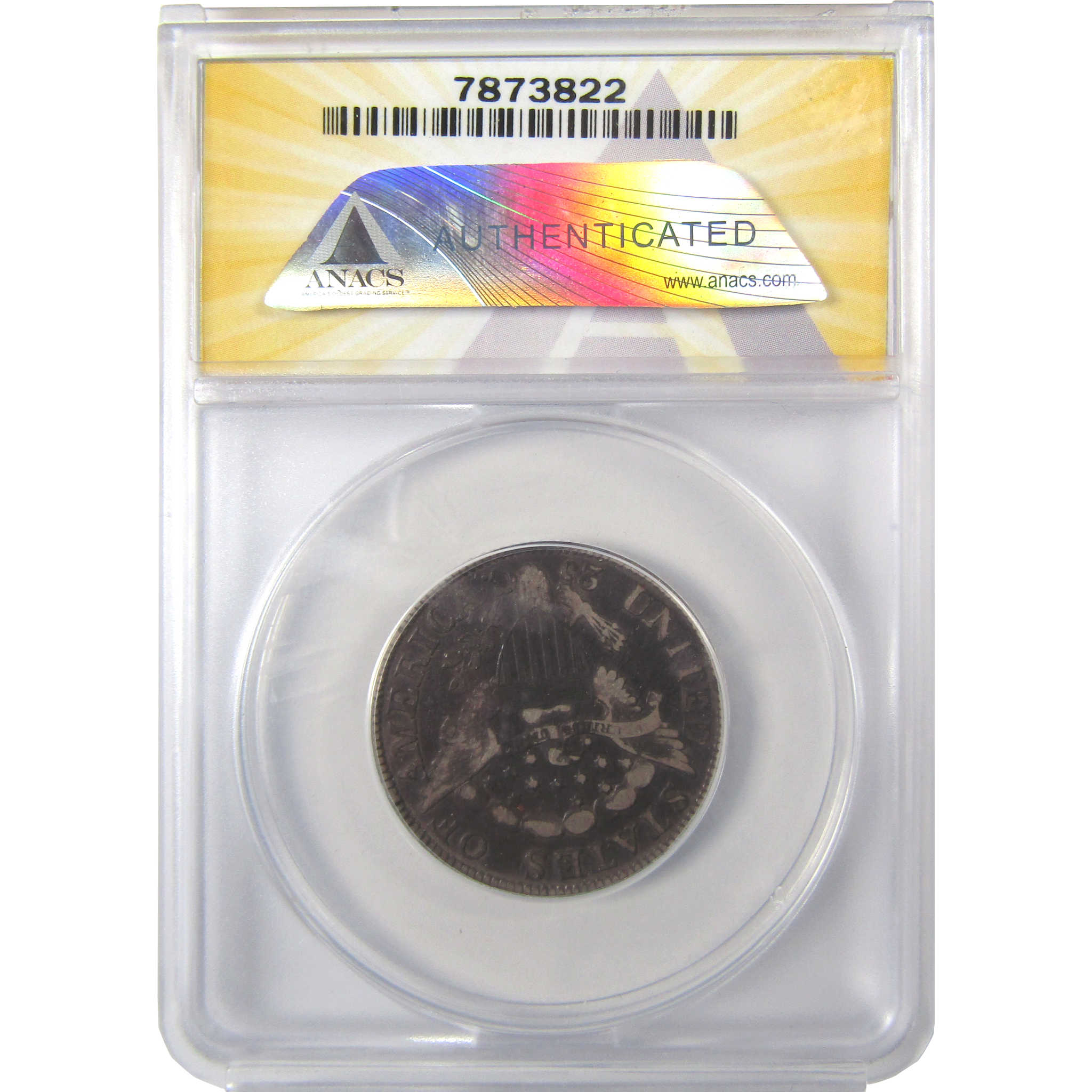 1805 Draped Bust Silver Quarter F 12 ANACS Obv Lamination SKU:I24408